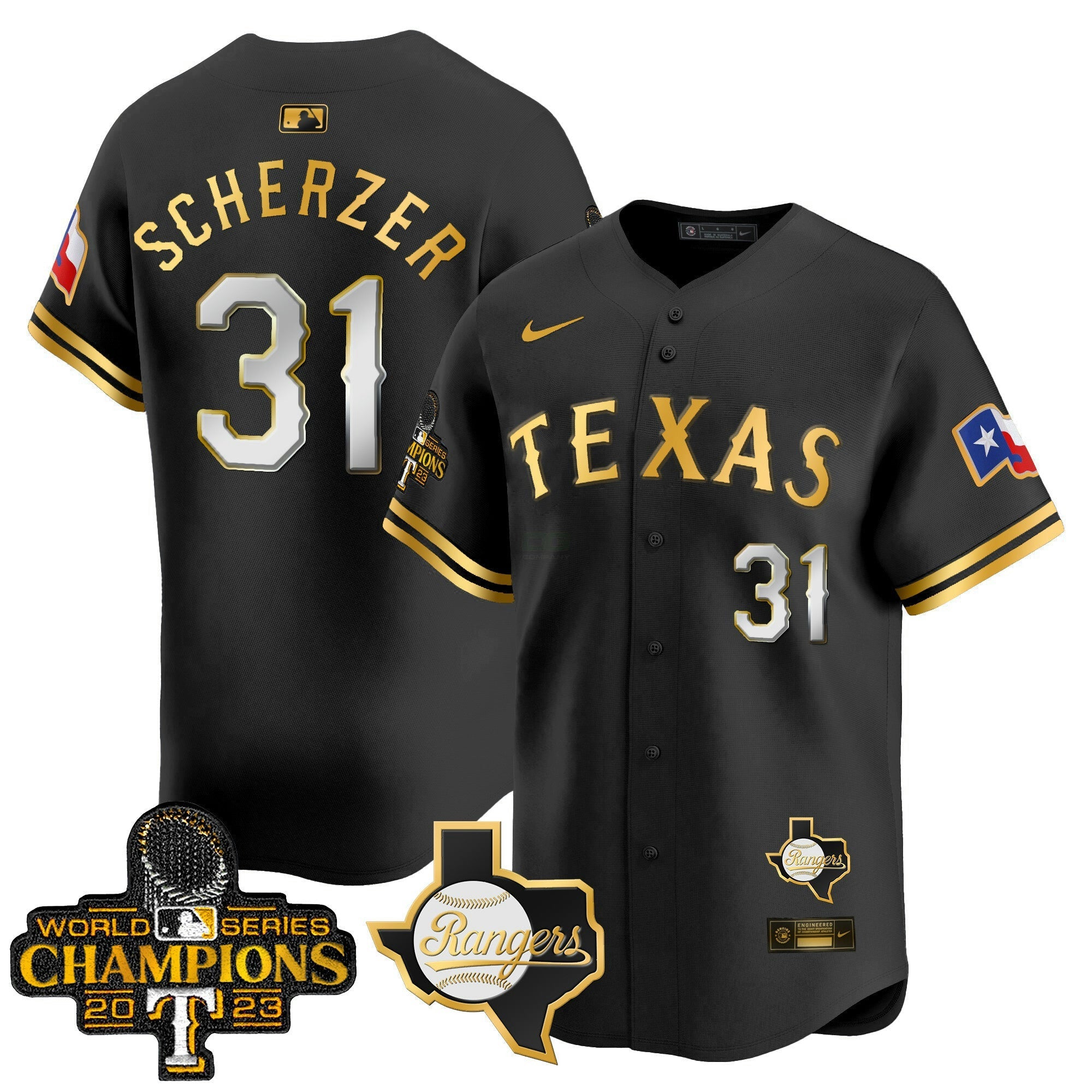 Camisa MLB Men’s Texas World Series Champions Vapor Premier Limited Jersey V2