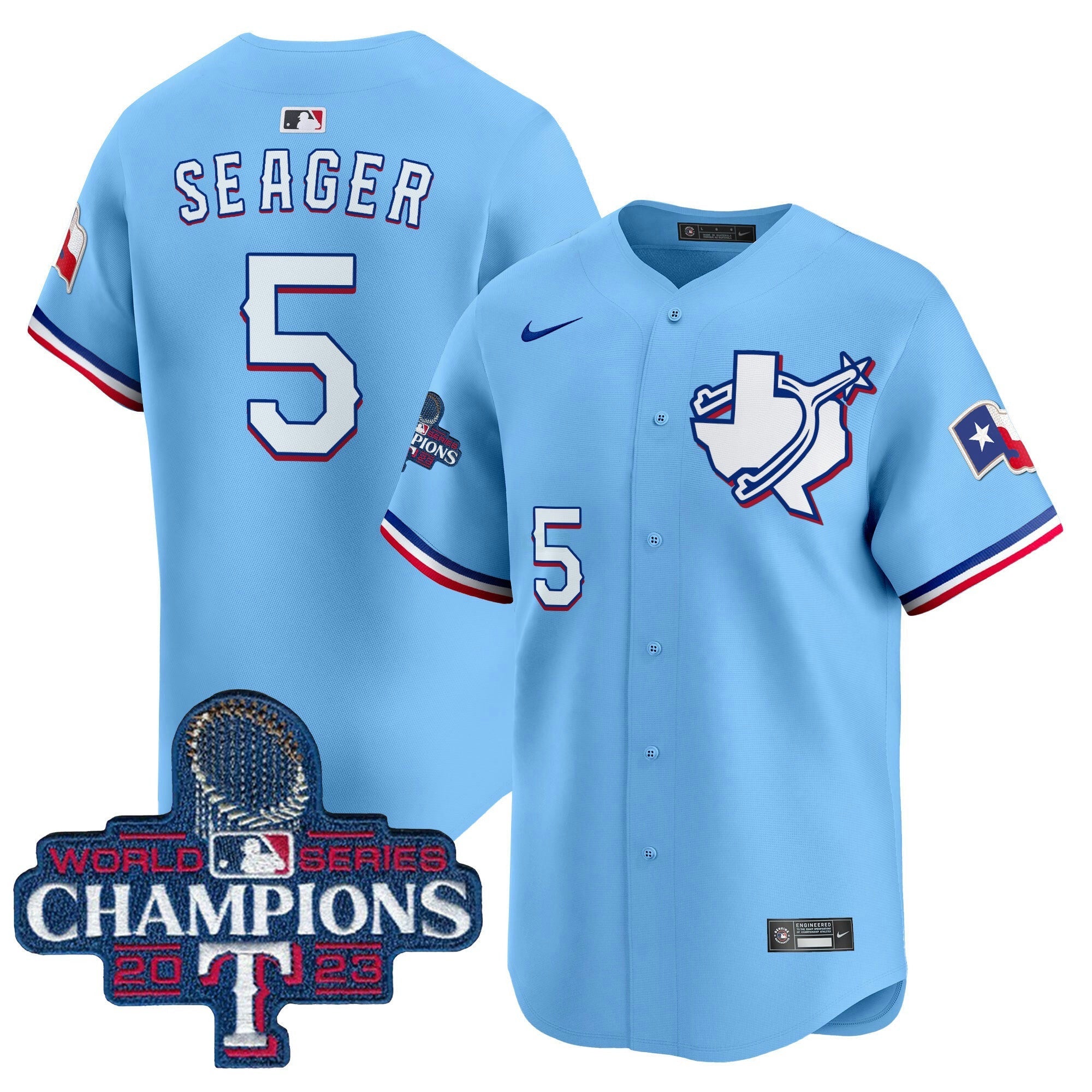 Camisa MLB Men’s Texas World Series Champions Vapor Premier Limited Jersey V3