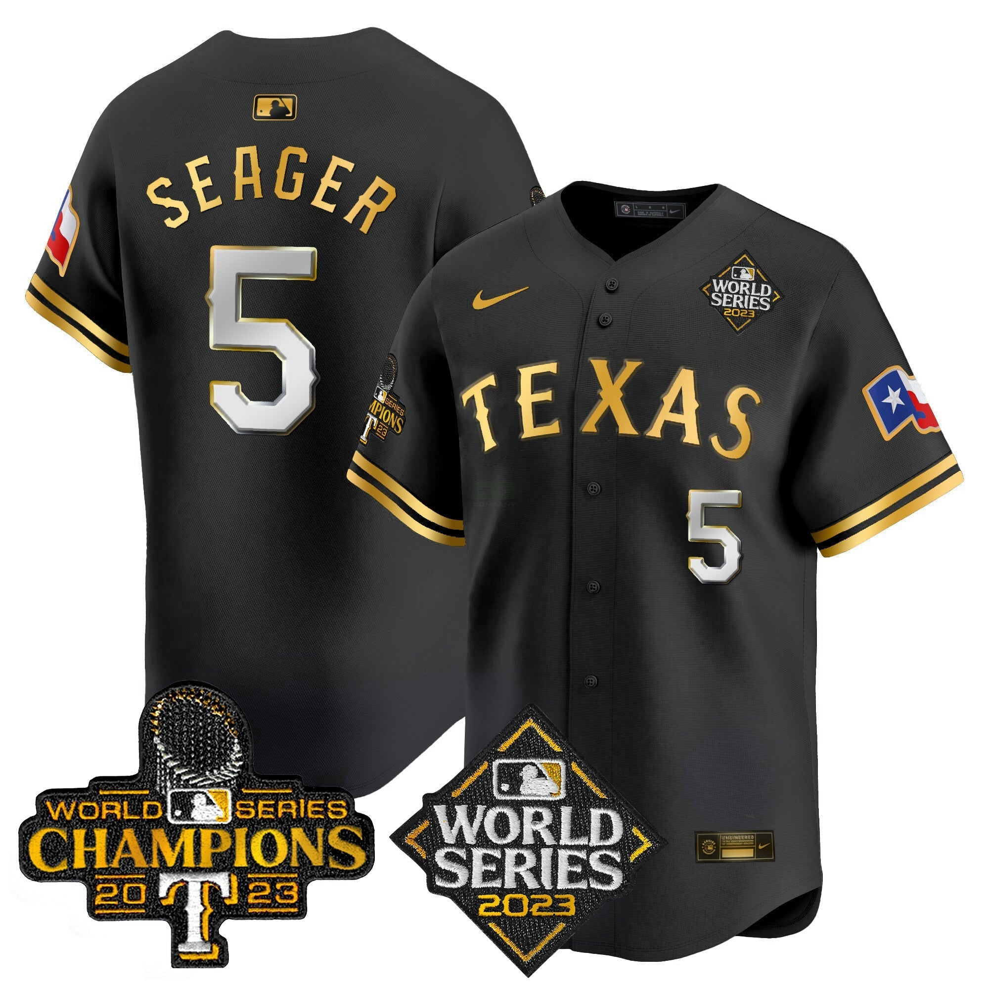 Camisa MLB Men’s Texas World Series Champions Vapor Premier Limited Jersey V4