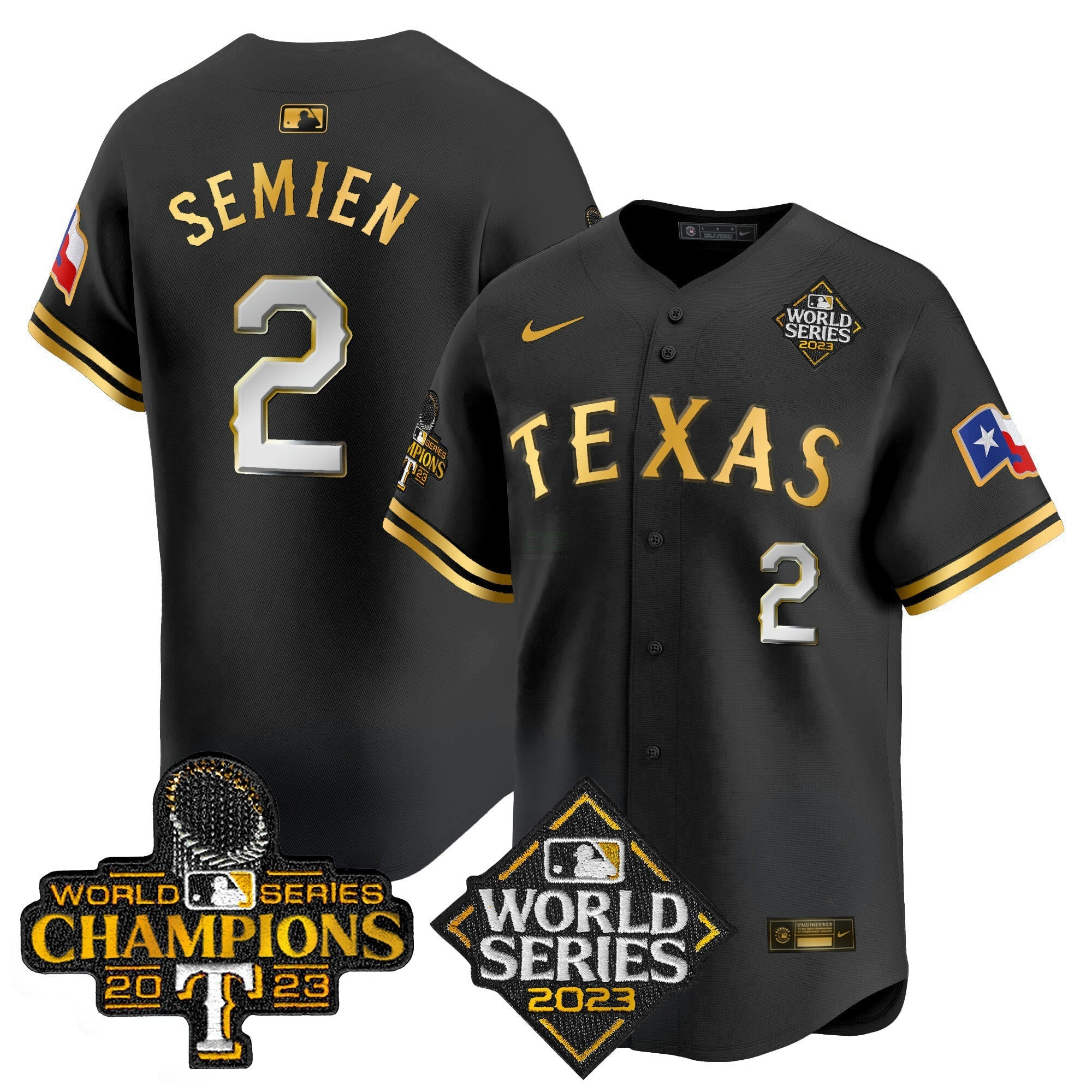 Camisa MLB Men’s Texas World Series Champions Vapor Premier Limited Jersey V4