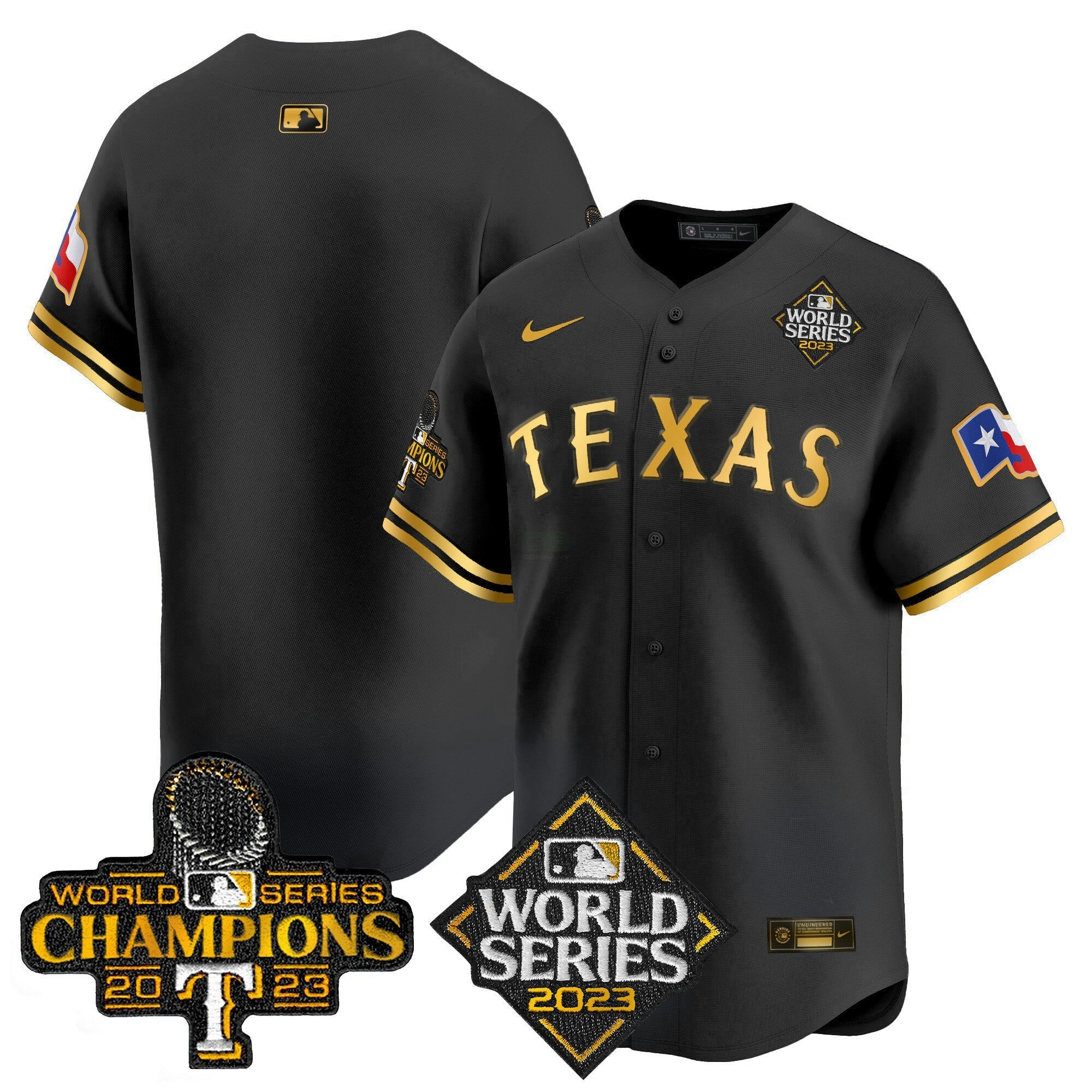 Camisa MLB Men’s Texas World Series Champions Vapor Premier Limited Jersey V4