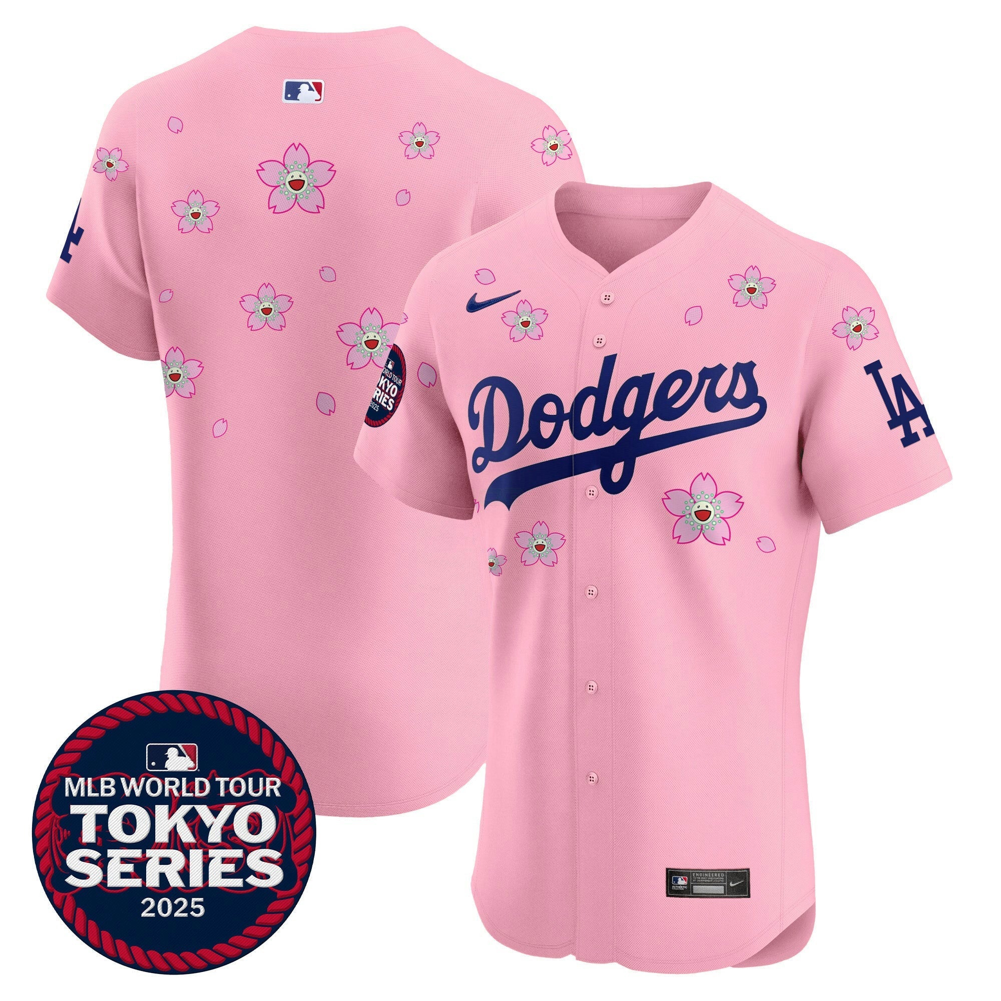 Camisa MLB Men’s Tokyo Series 2025 Vapor Premier Elite Jersey – Stitched - Cherry Blossom