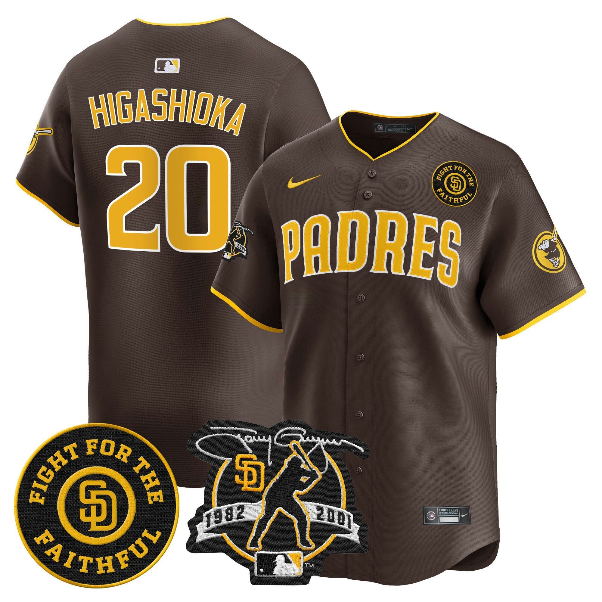 Camisa MLB Men’s Tony Gwynn & Faithful Patch Vapor Premier Limited Jersey