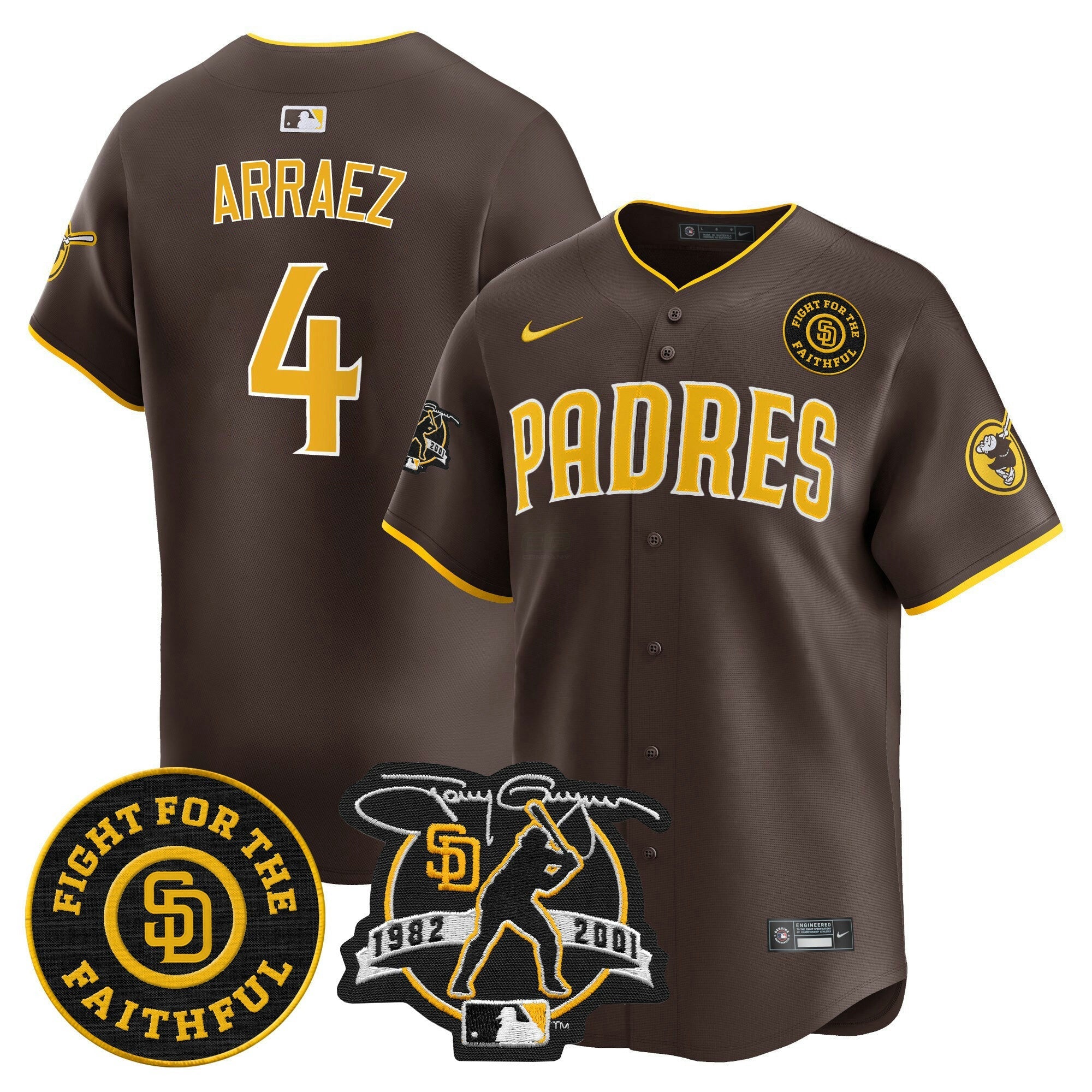Camisa MLB Men’s Tony Gwynn & Faithful Patch Vapor Premier Limited Jersey