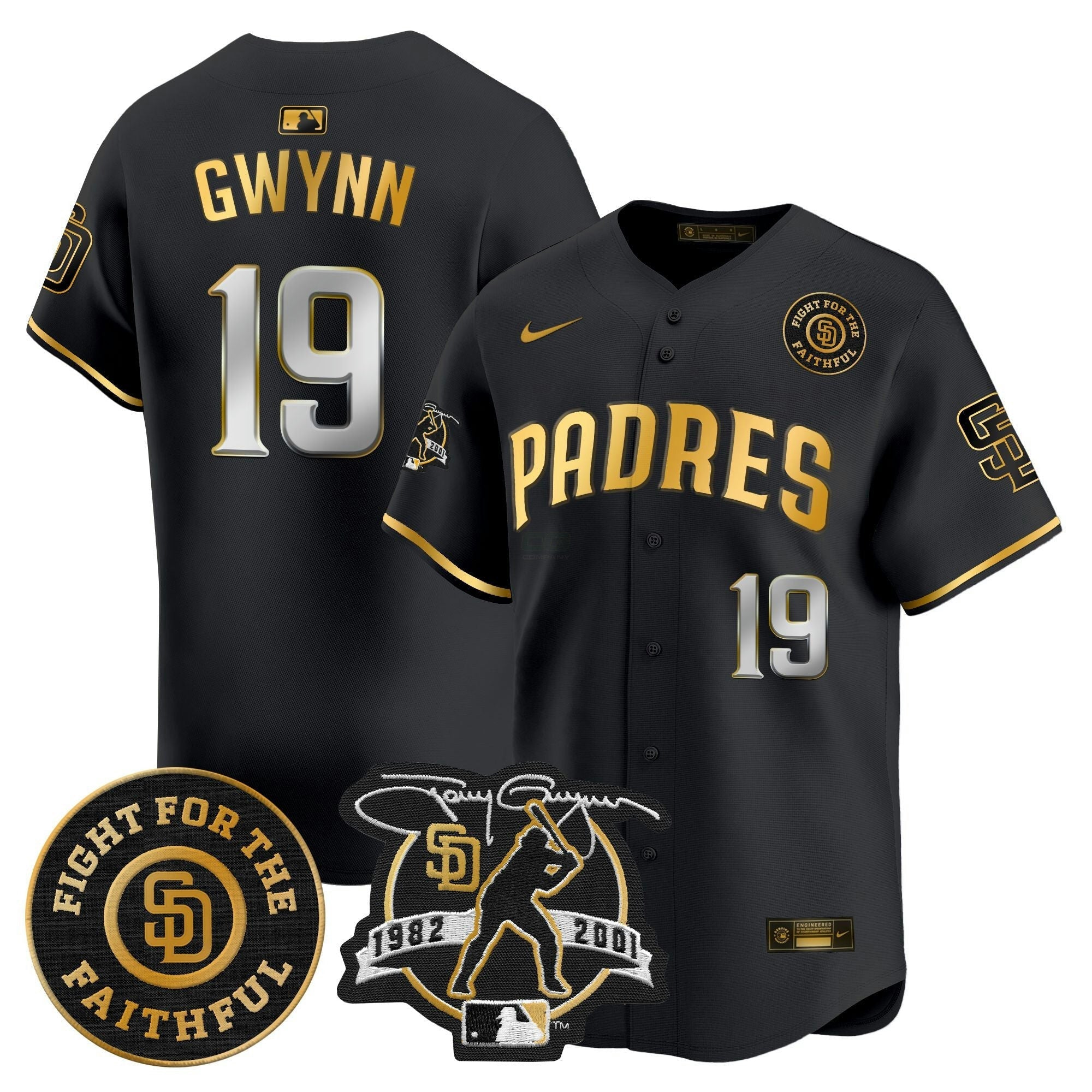 Camisa MLB Men’s Tony Gwynn & Faithful Patch Vapor Premier Limited Jersey