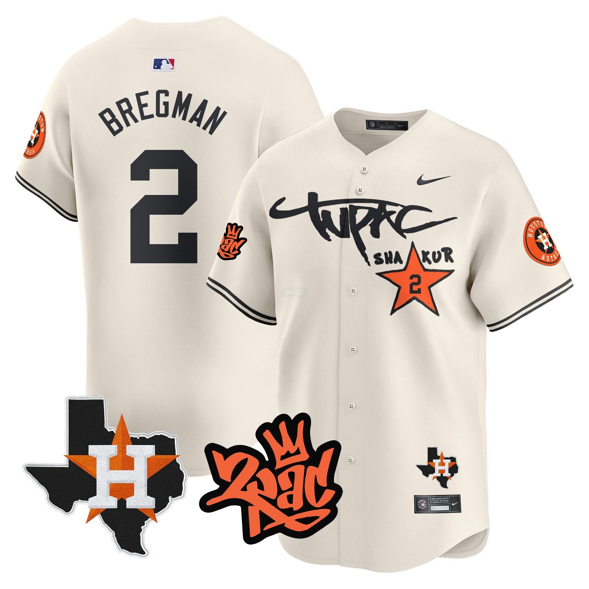 Camisa MLB Men’s Tupac Shakur Vapor Premier Limited Jersey