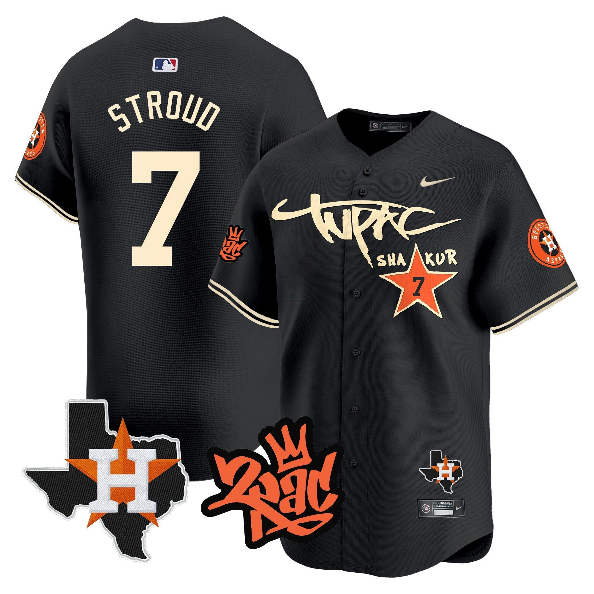Camisa MLB Men’s Tupac Shakur Vapor Premier Limited Jersey