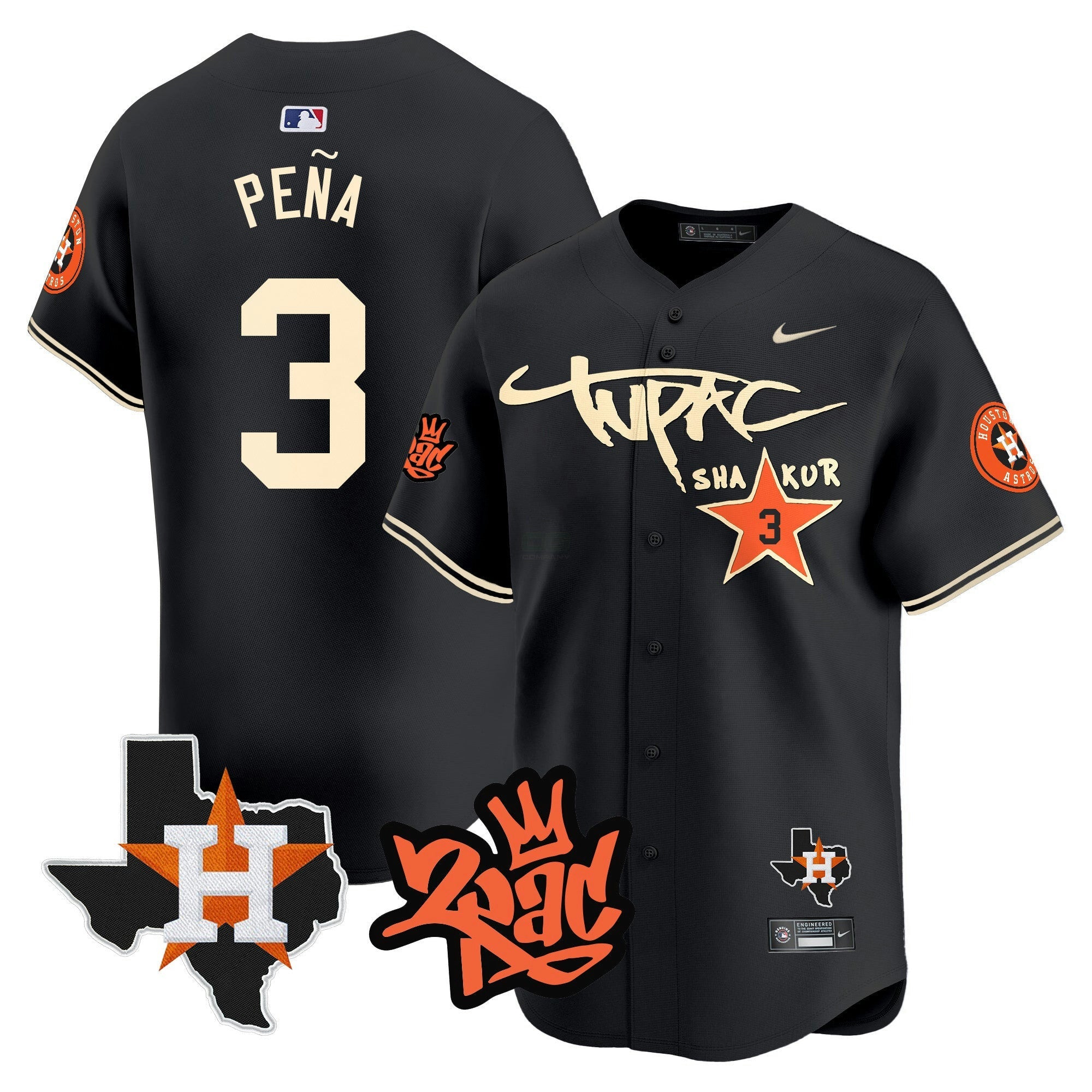 Camisa MLB Men’s Tupac Shakur Vapor Premier Limited Jersey