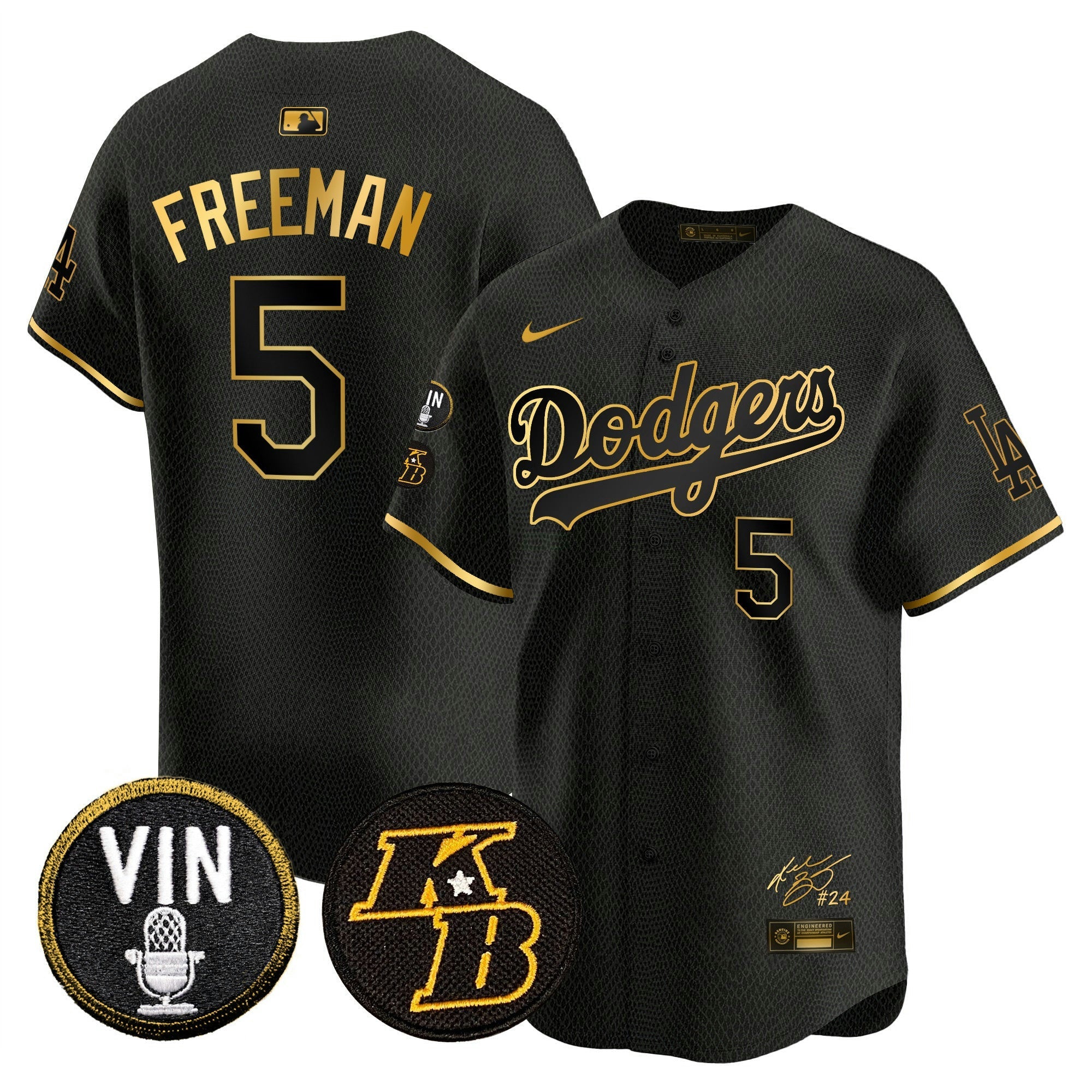 Camisa MLB Men’s Vin Patch & Kobe Bryant Signature Vapor Premier Limited Jersey