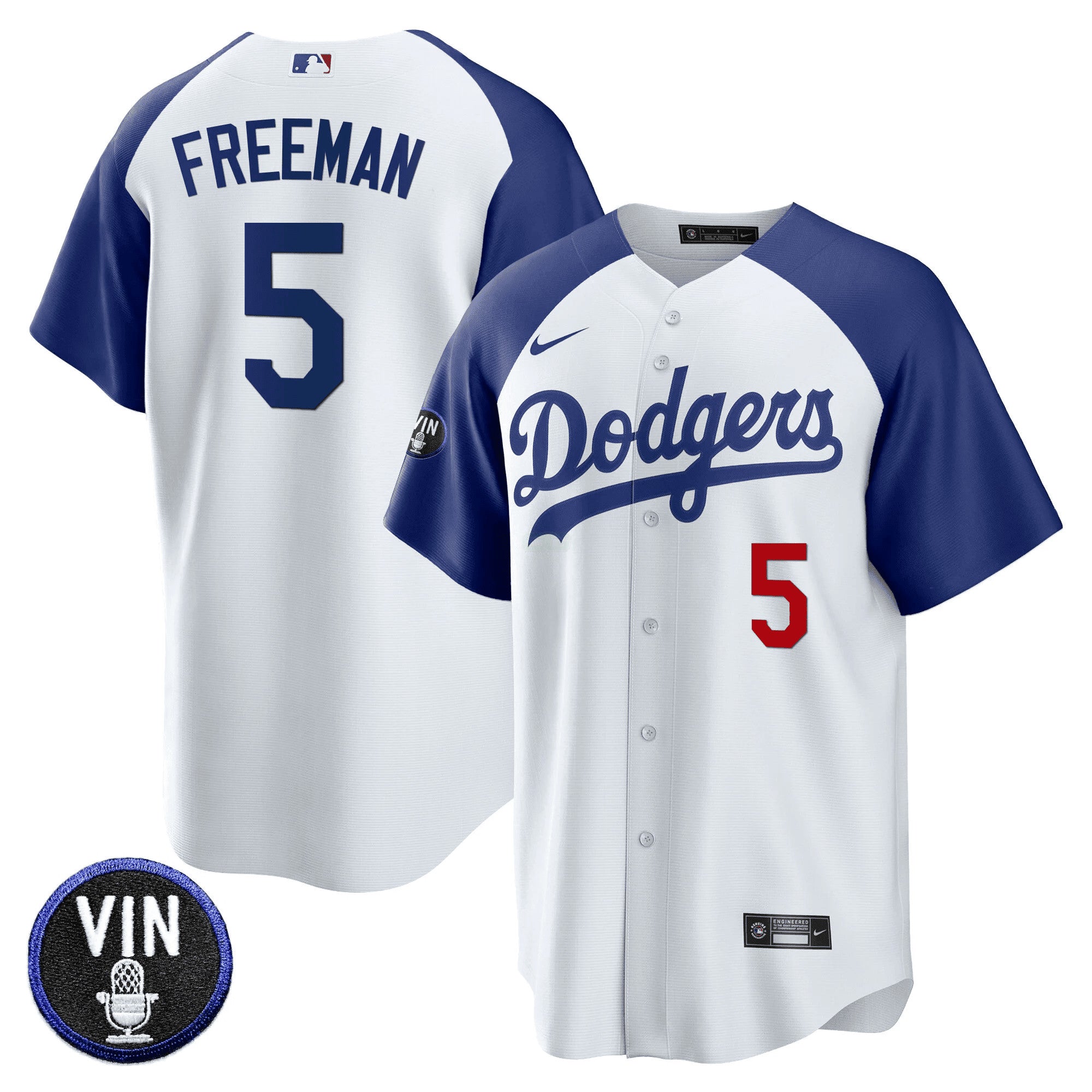 Camisa MLB Men’s Vin Scully Patch Cool Base Jersey