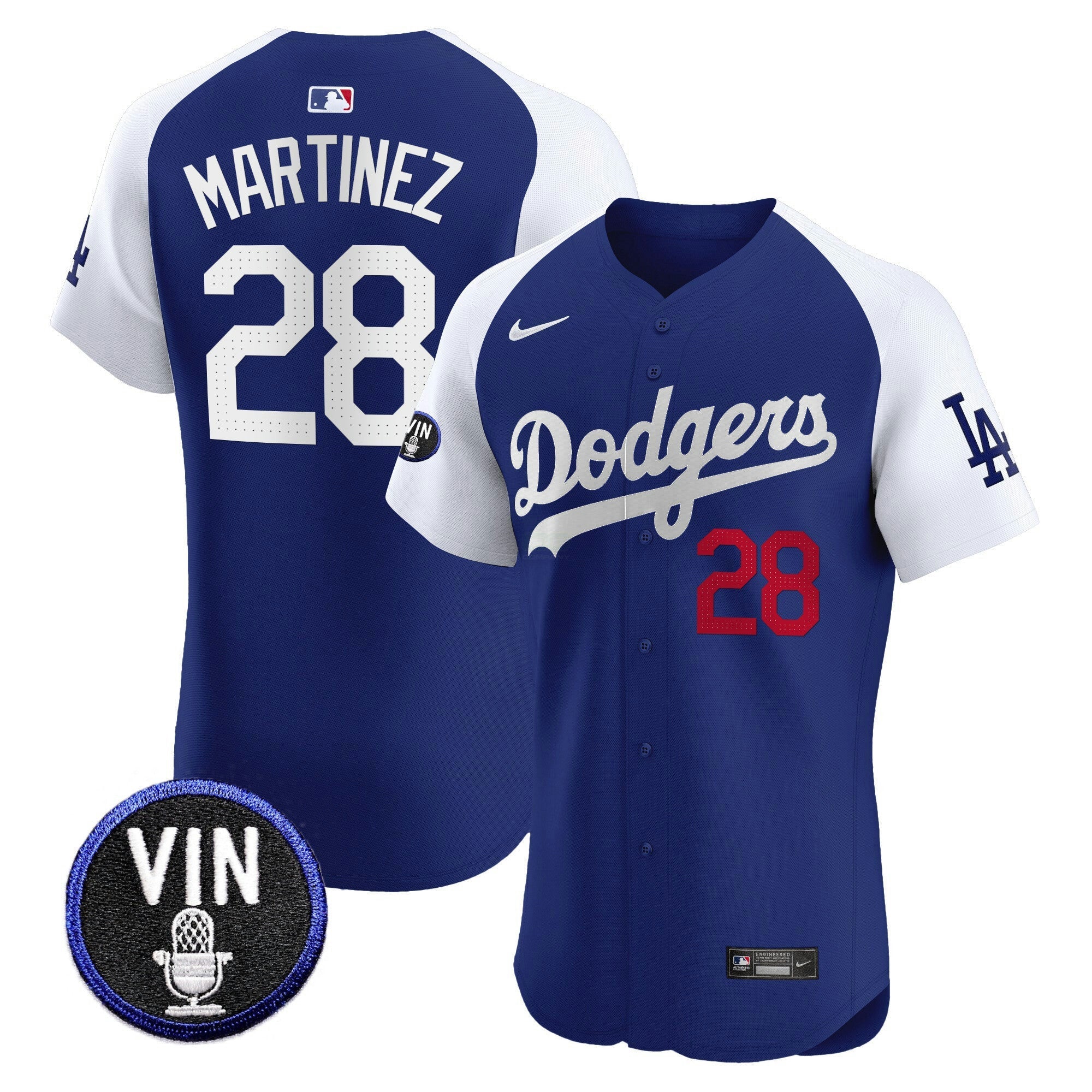 Camisa MLB Men’s Vin Scully Patch Vapor Premier Elite Jersey