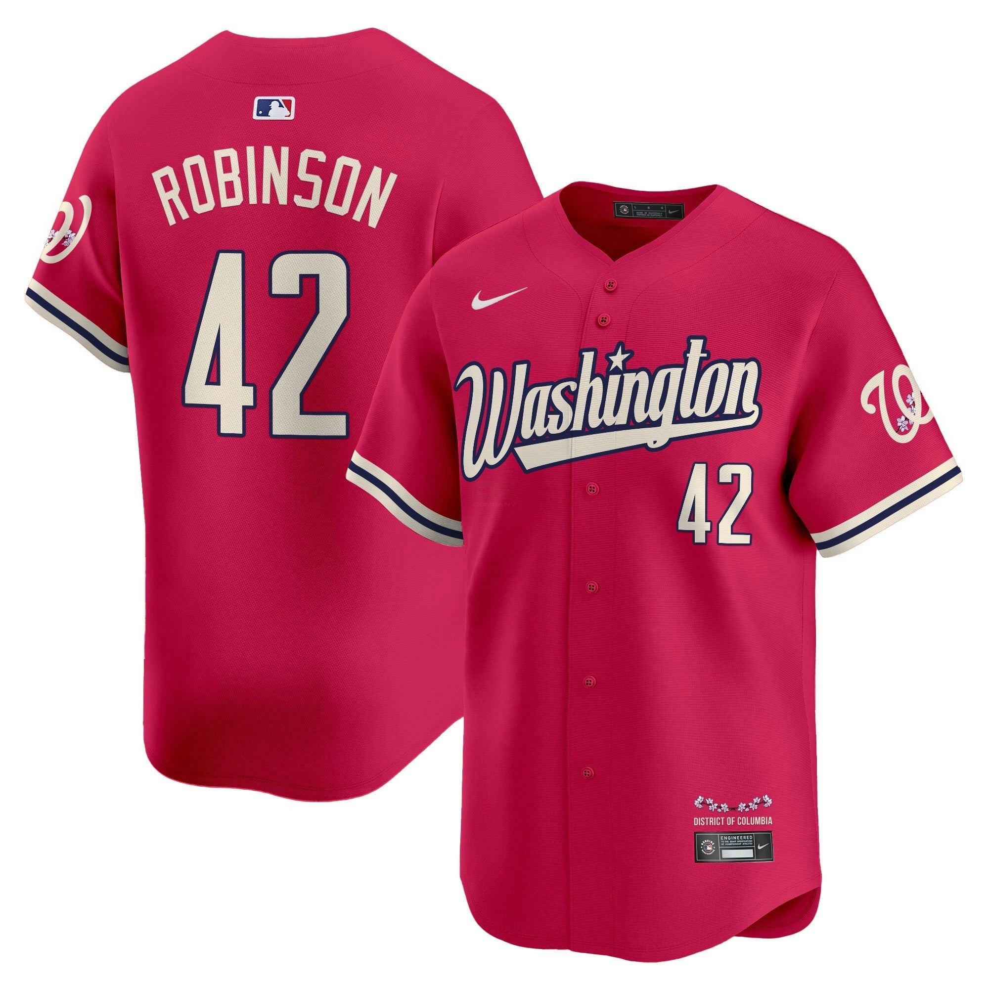 Camisa MLB Men’s Washington Cherry Blossom Style Vapor Limited Jersey