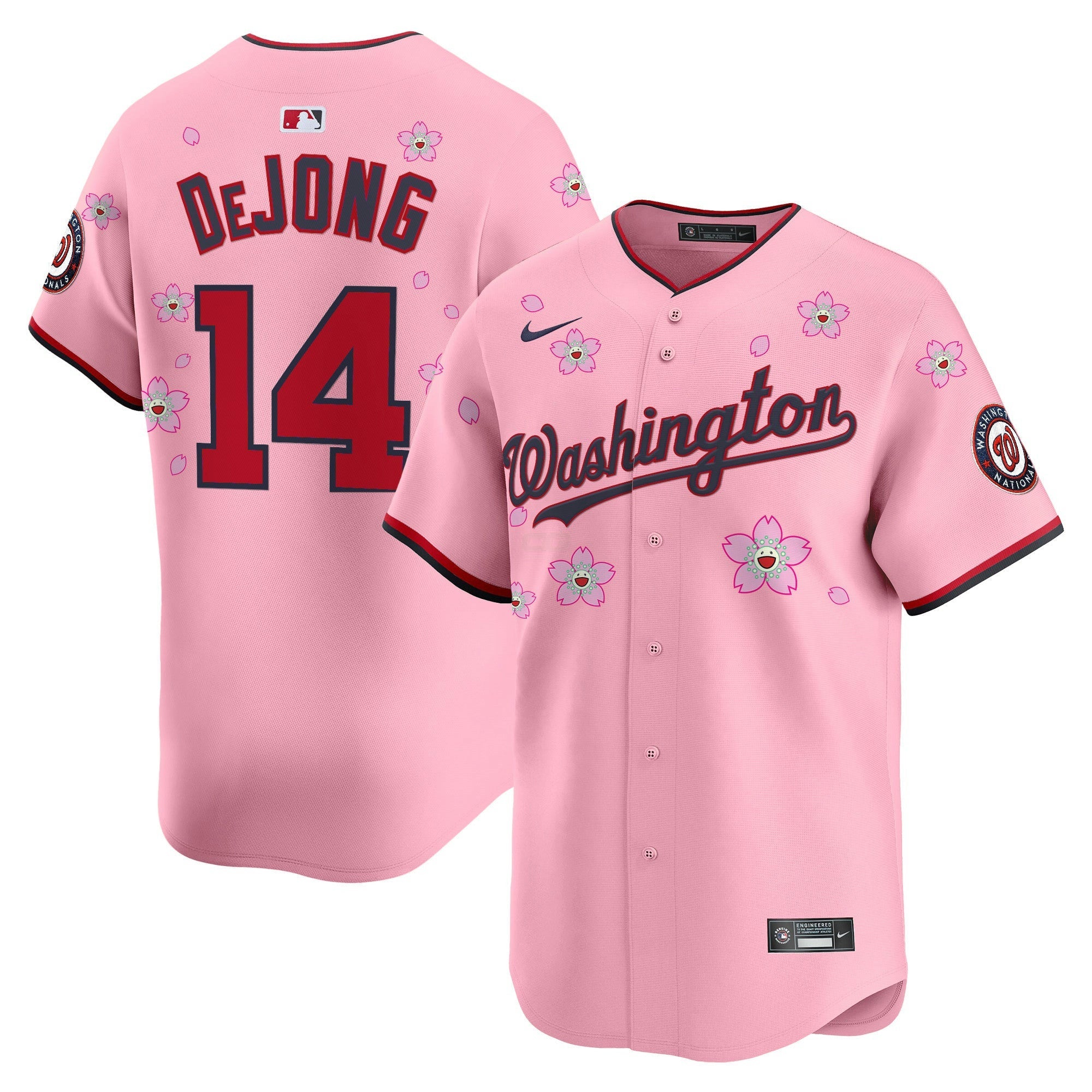 Camisa MLB Men’s Washington Cherry Blossom Vapor Premier Limited Jersey – Stitched