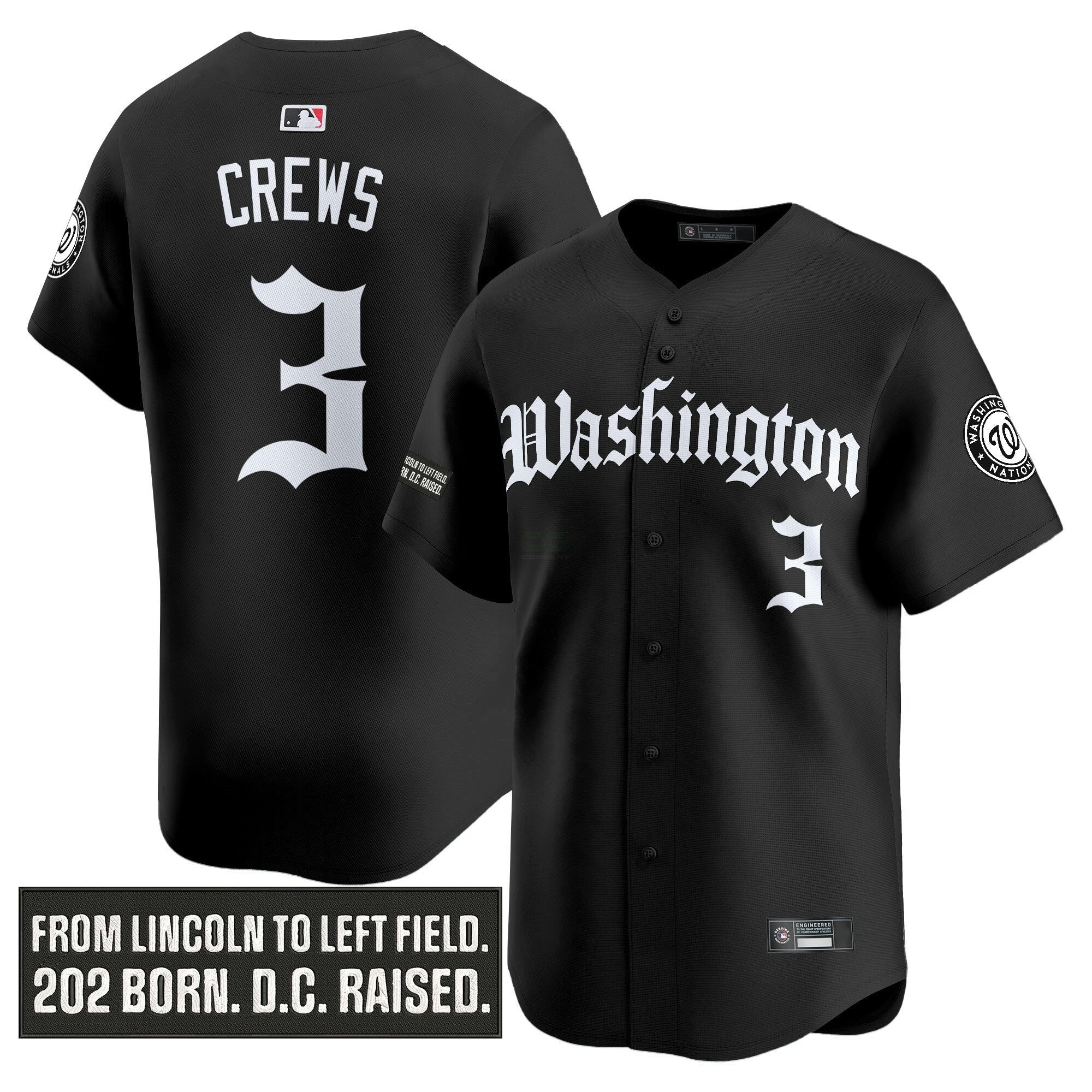 Camisa MLB Men’s Washington ‘Gothic Capitol Edition’ Vapor Premier Limited Jersey
