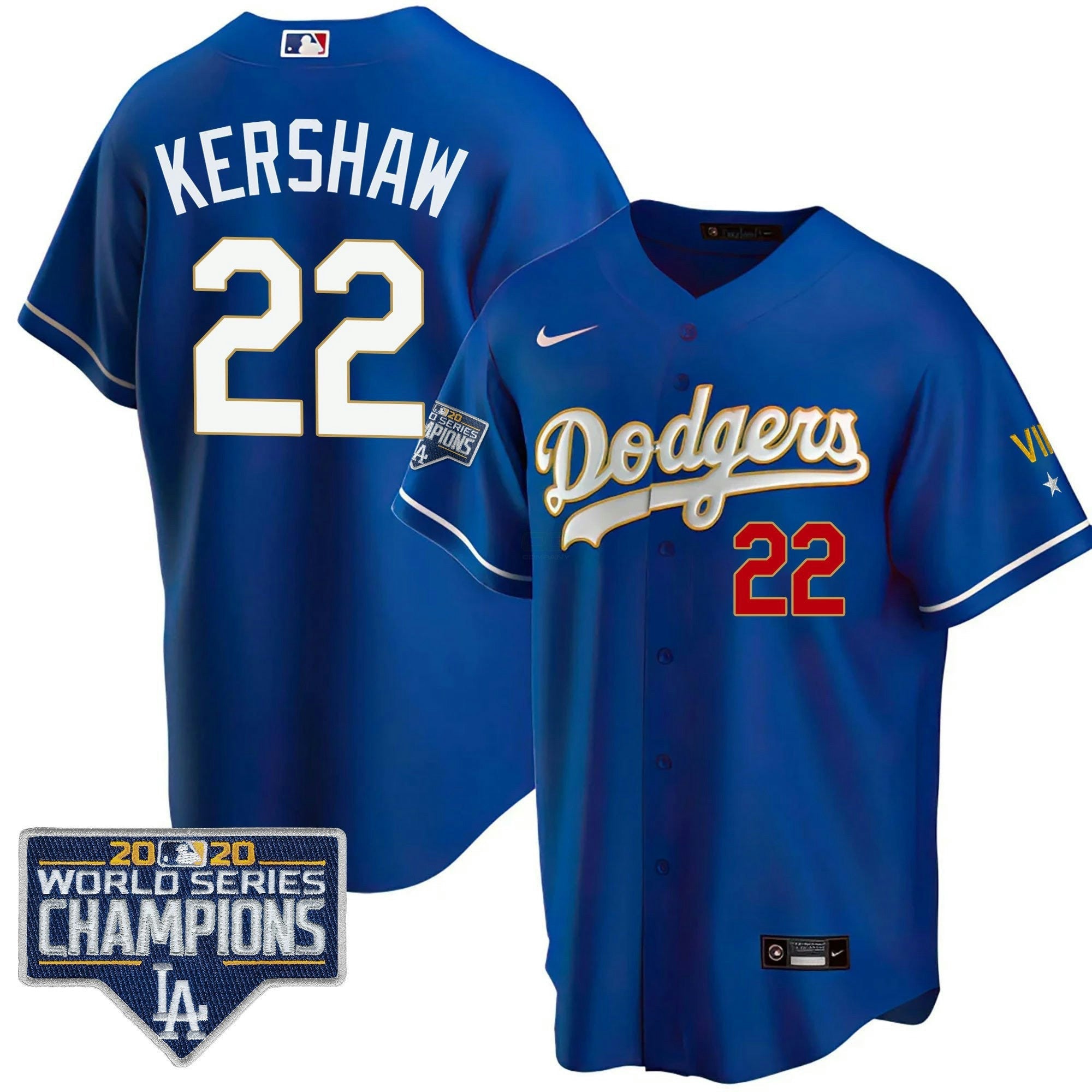 Camisa MLB Men’s World Series Patch Dourada Limited Jersey
