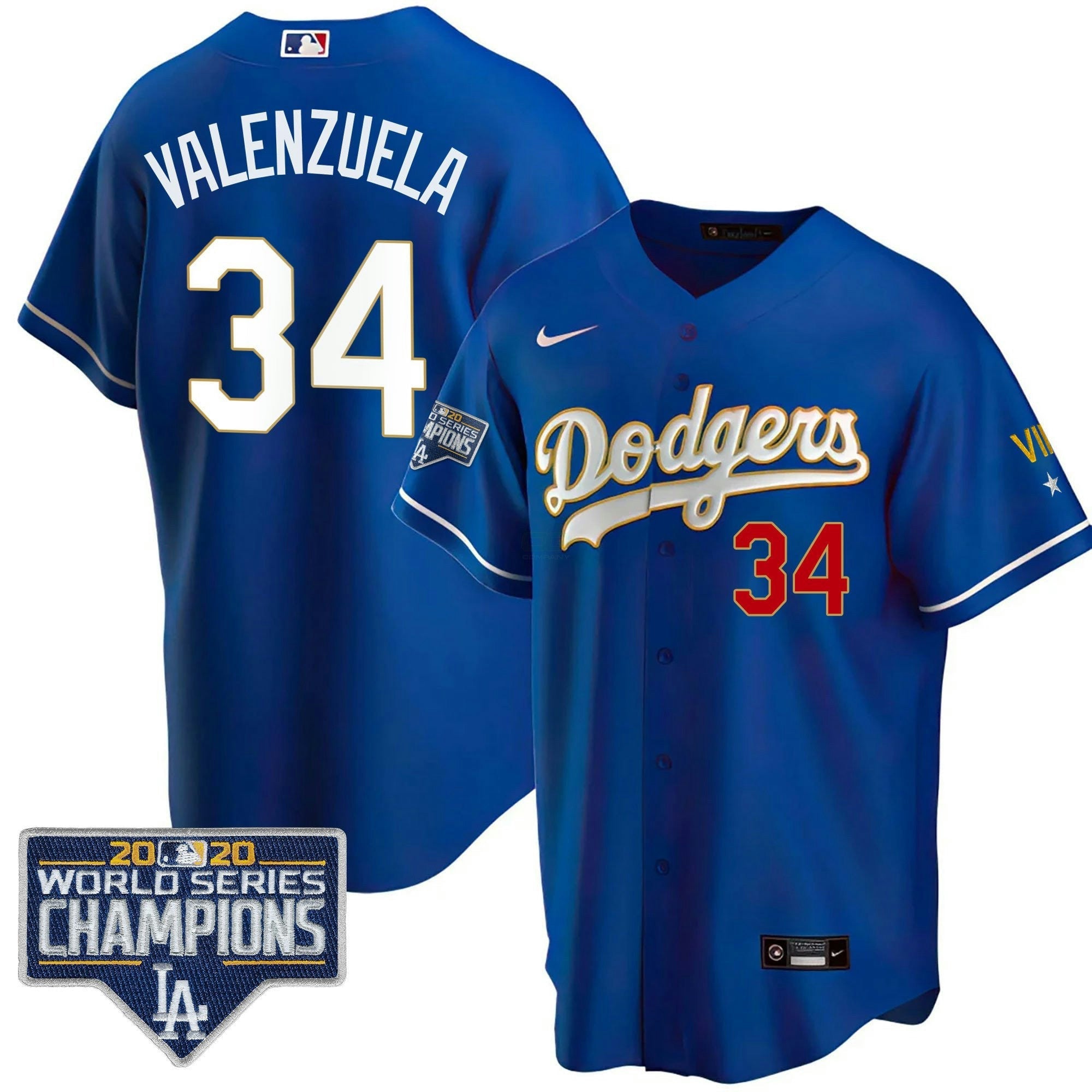 Camisa MLB Men’s World Series Patch Dourada Limited Jersey