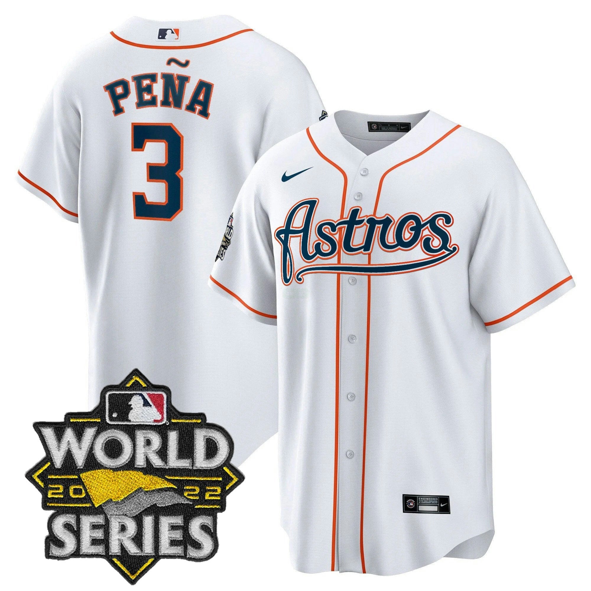 Camisa MLB Men’s World Series & Throwback Patch Dourada Jersey V2