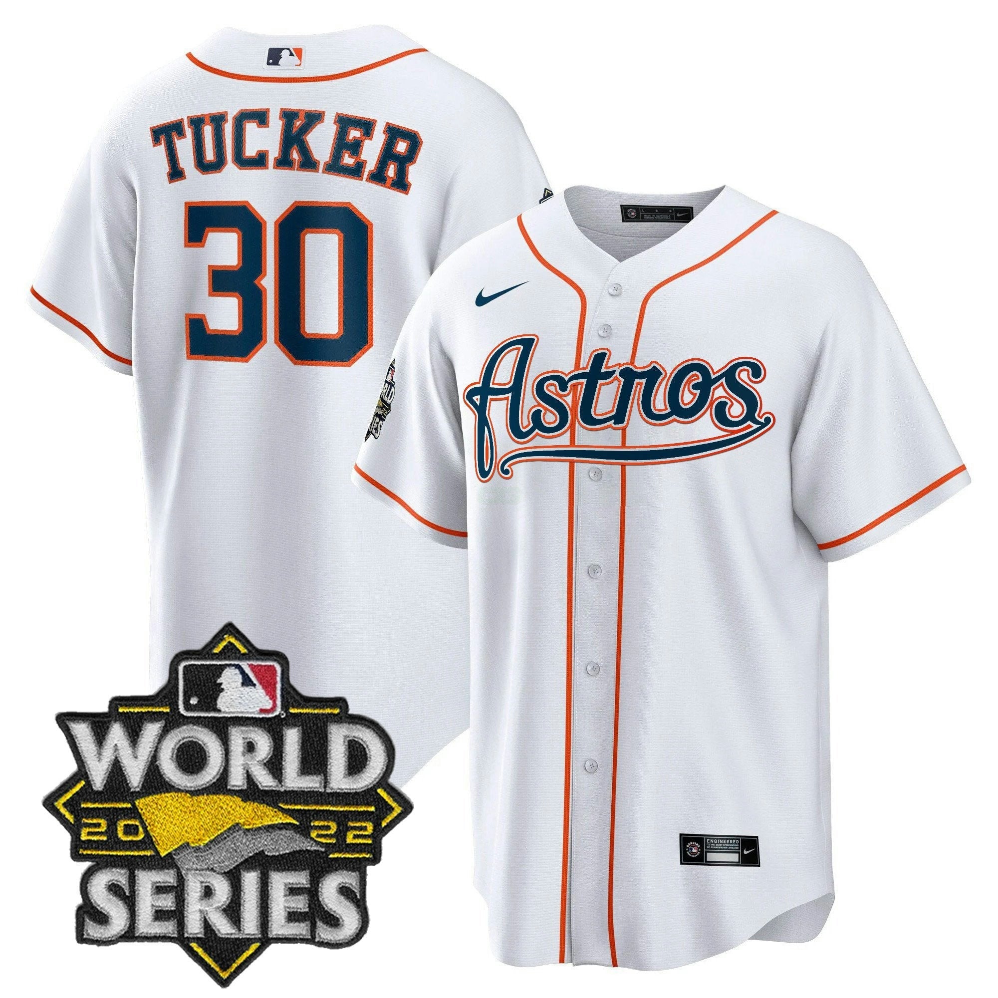 Camisa MLB Men’s World Series & Throwback Patch Dourada Jersey V2