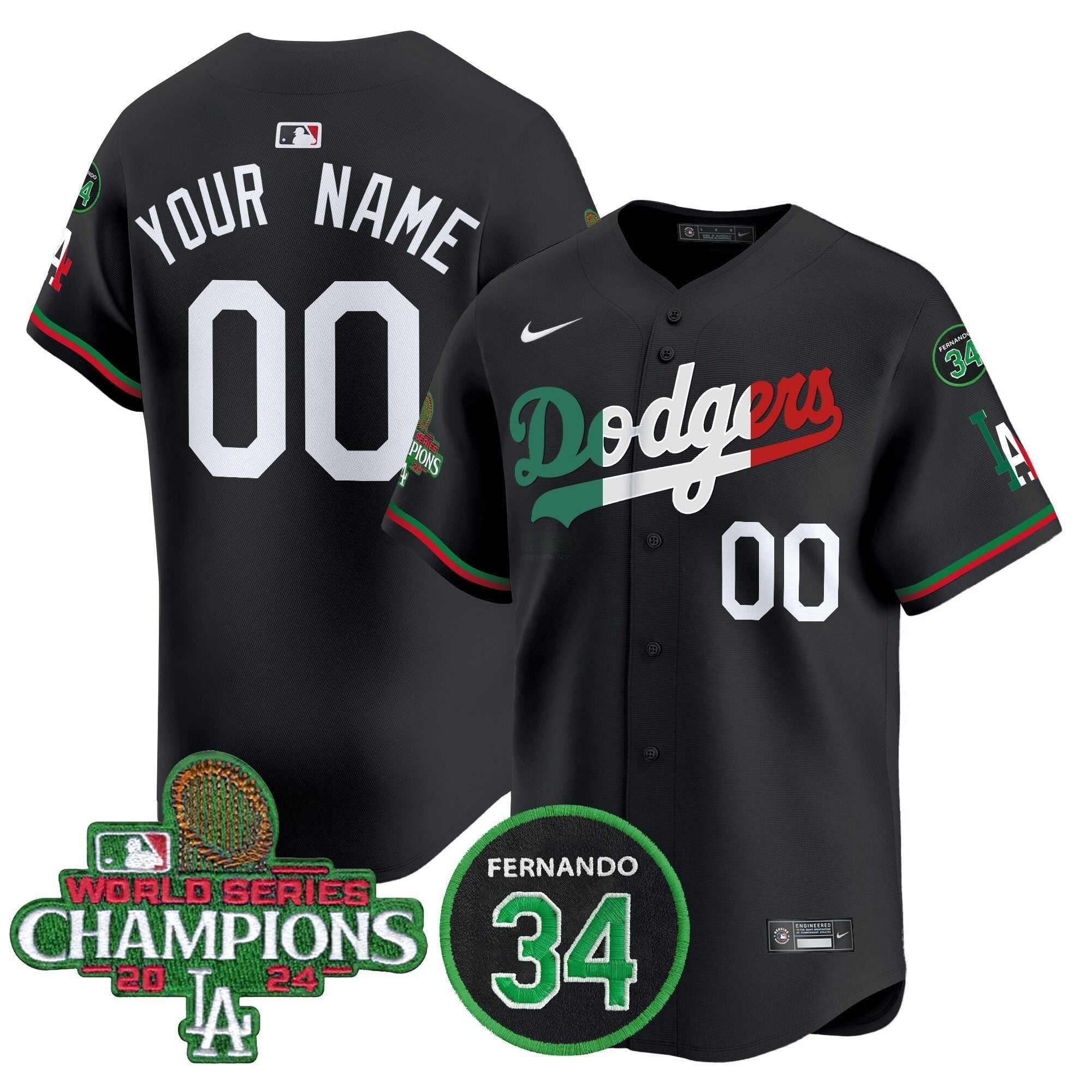 Camisa MLB Mexico 2024 World Series Champions Patch Vapor Premier Limited Jersey V3