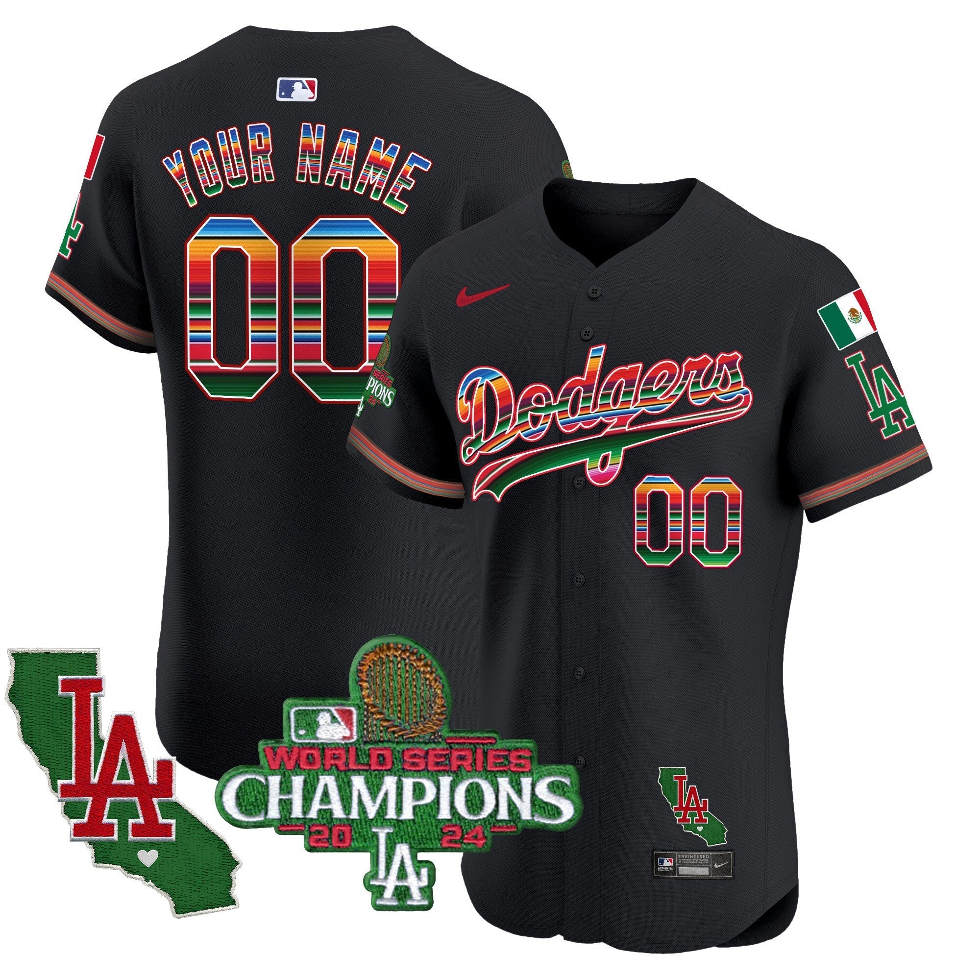 Camisa MLB Mexico 2024 World Series Champions Vapor Premier Elite Jersey