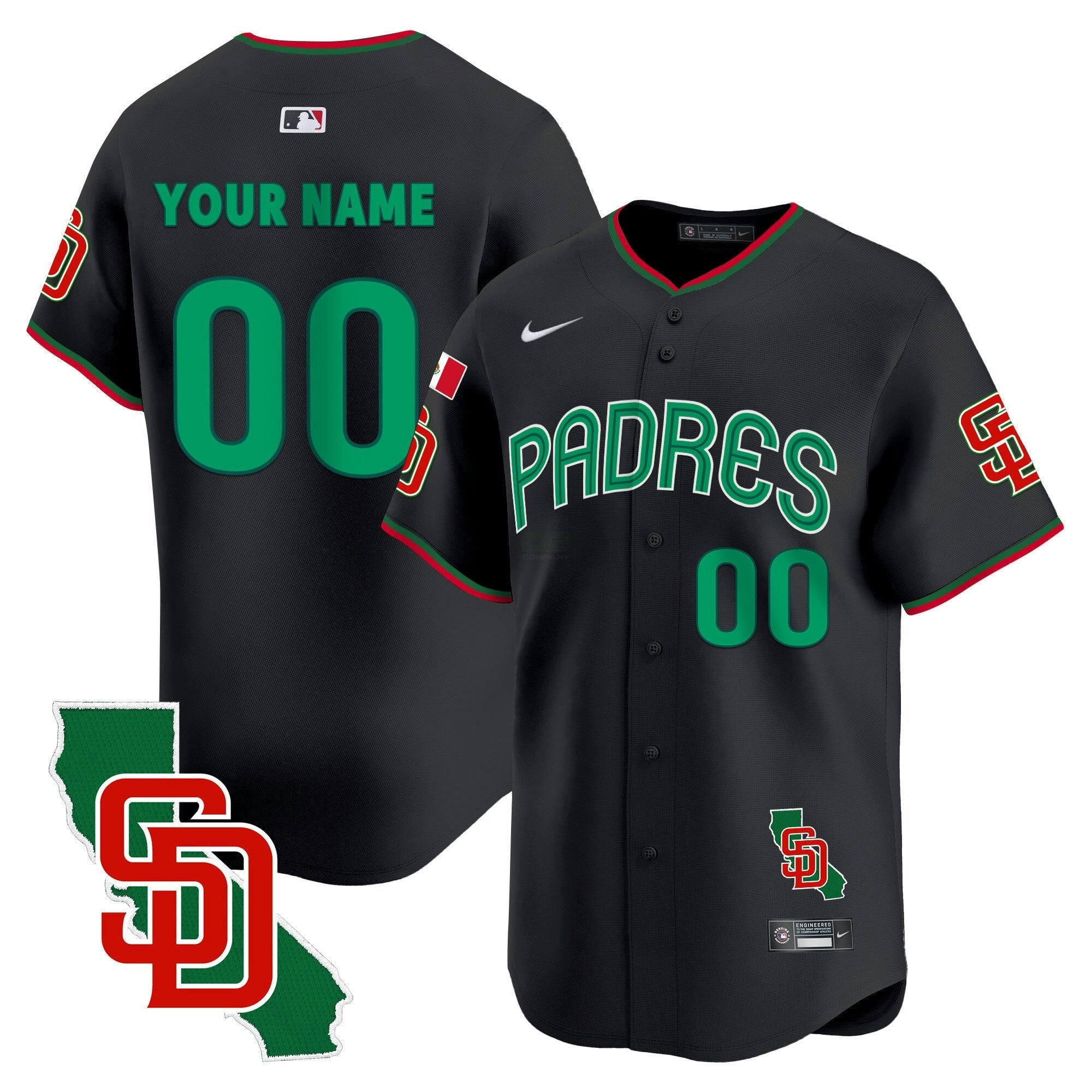 Camisa MLB Mexico California Patch Vapor Premier Limited Jersey V4