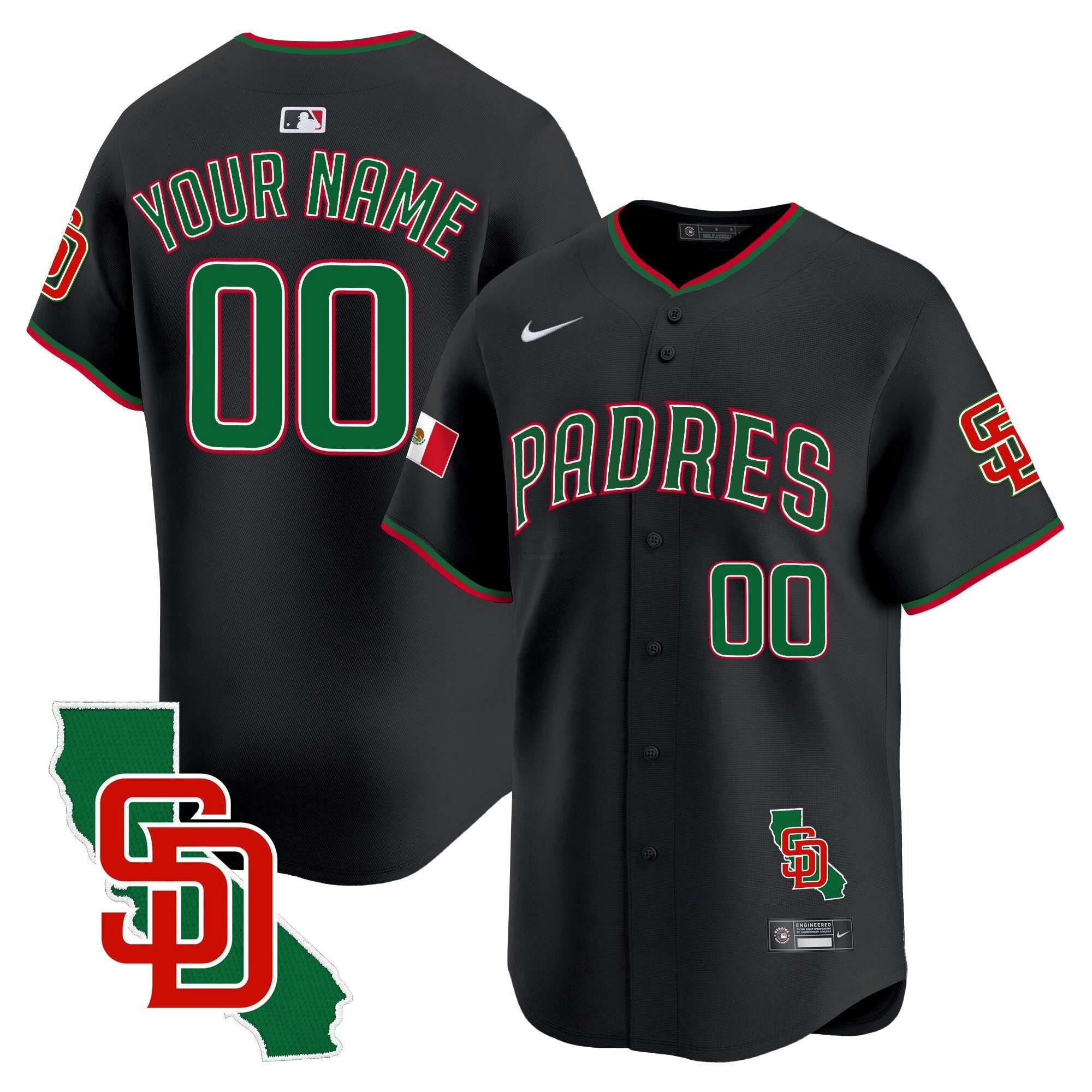 Camisa MLB Mexico California Patch Vapor Premier Limited Jersey V5