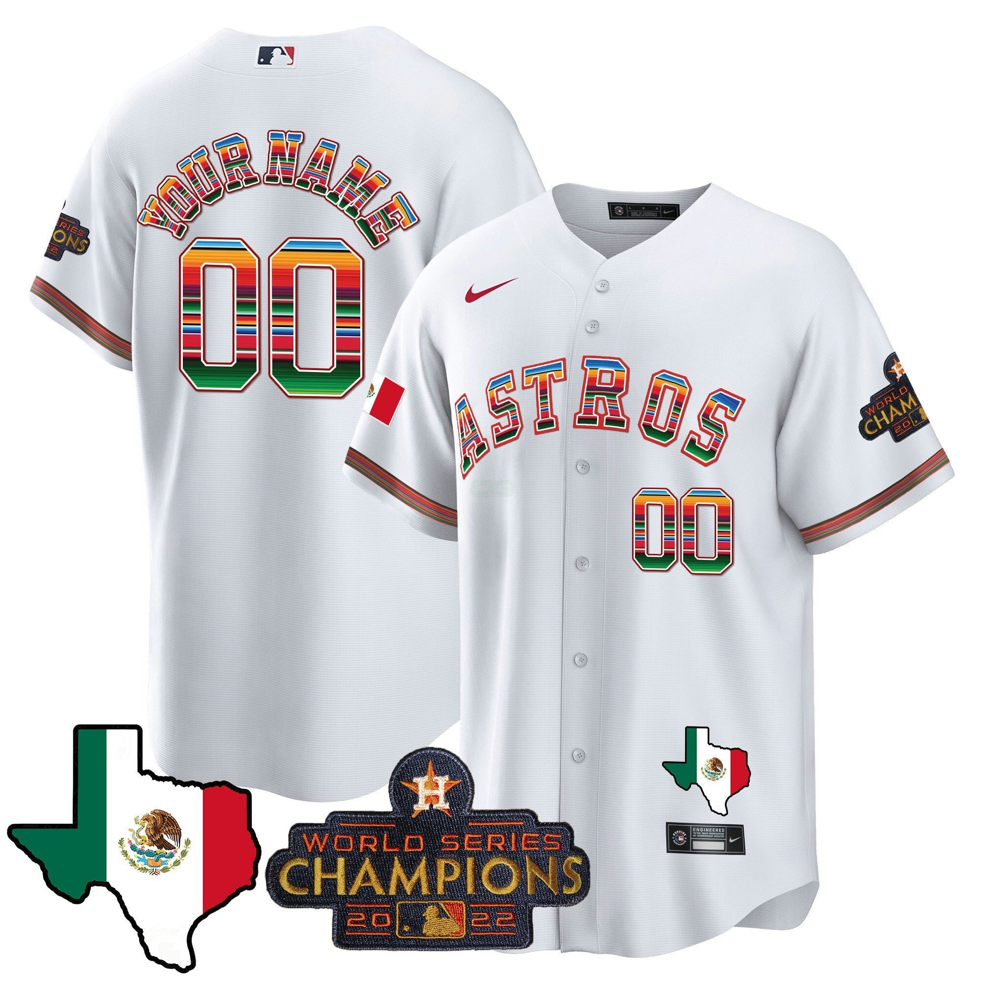 Camisa MLB Mexico Texas Map Cool Base Jersey