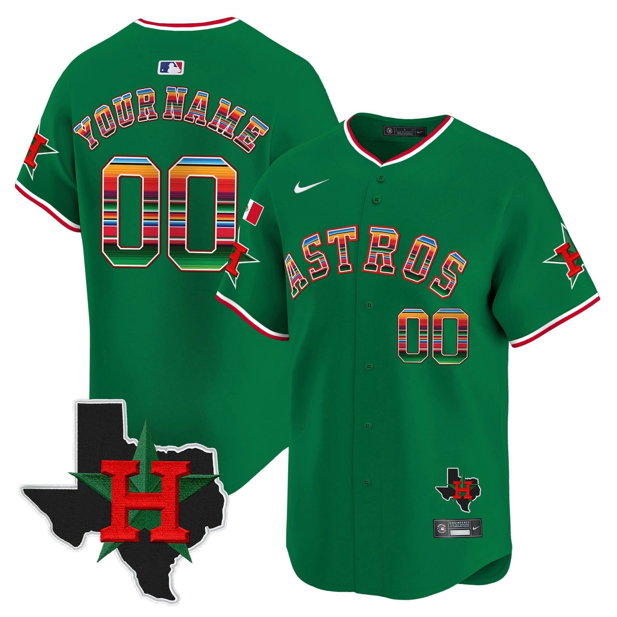 Camisa MLB Mexico Texas Patch Vapor Premier Limited Jersey V2