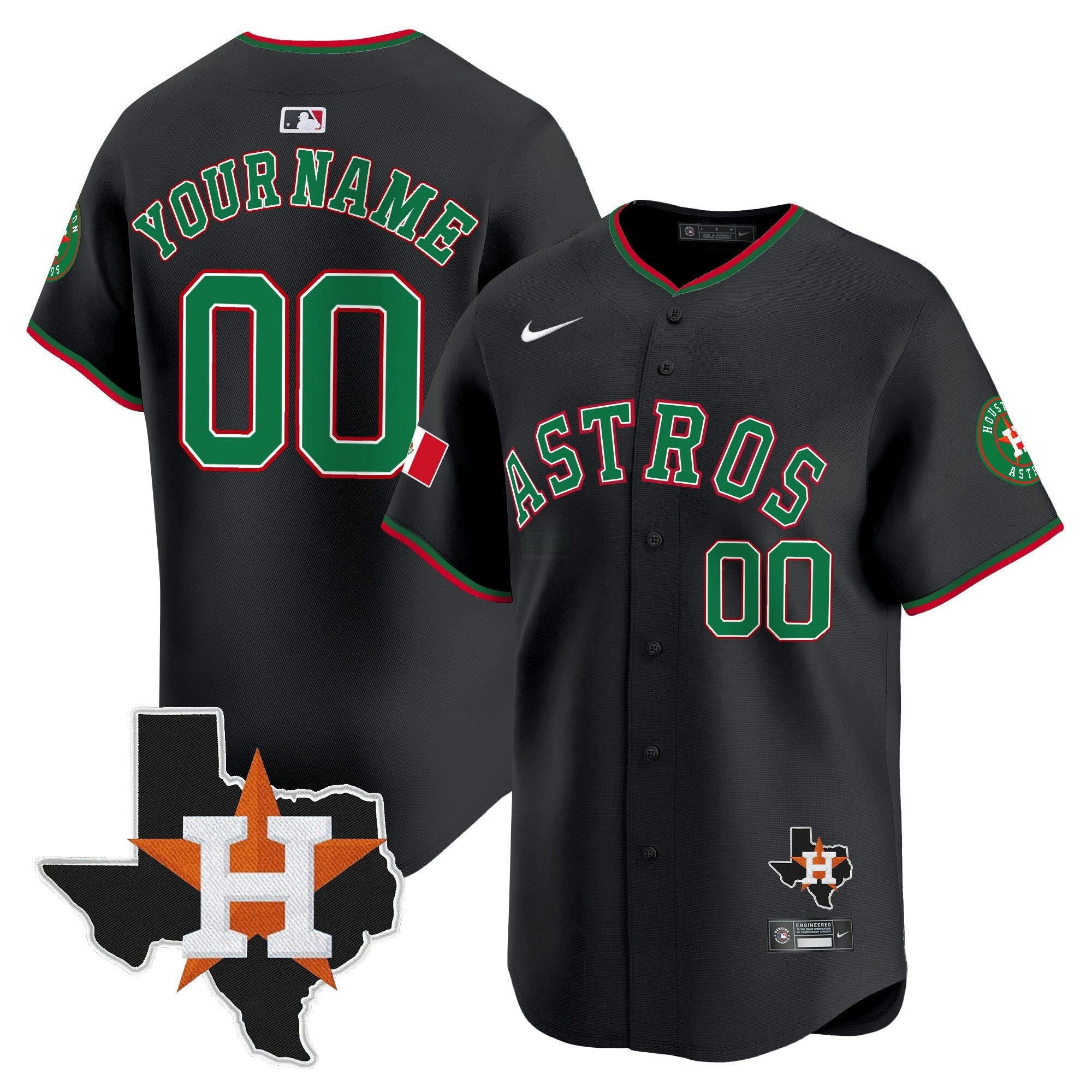 Camisa MLB Mexico Texas Patch Vapor Premier Limited Jersey V4
