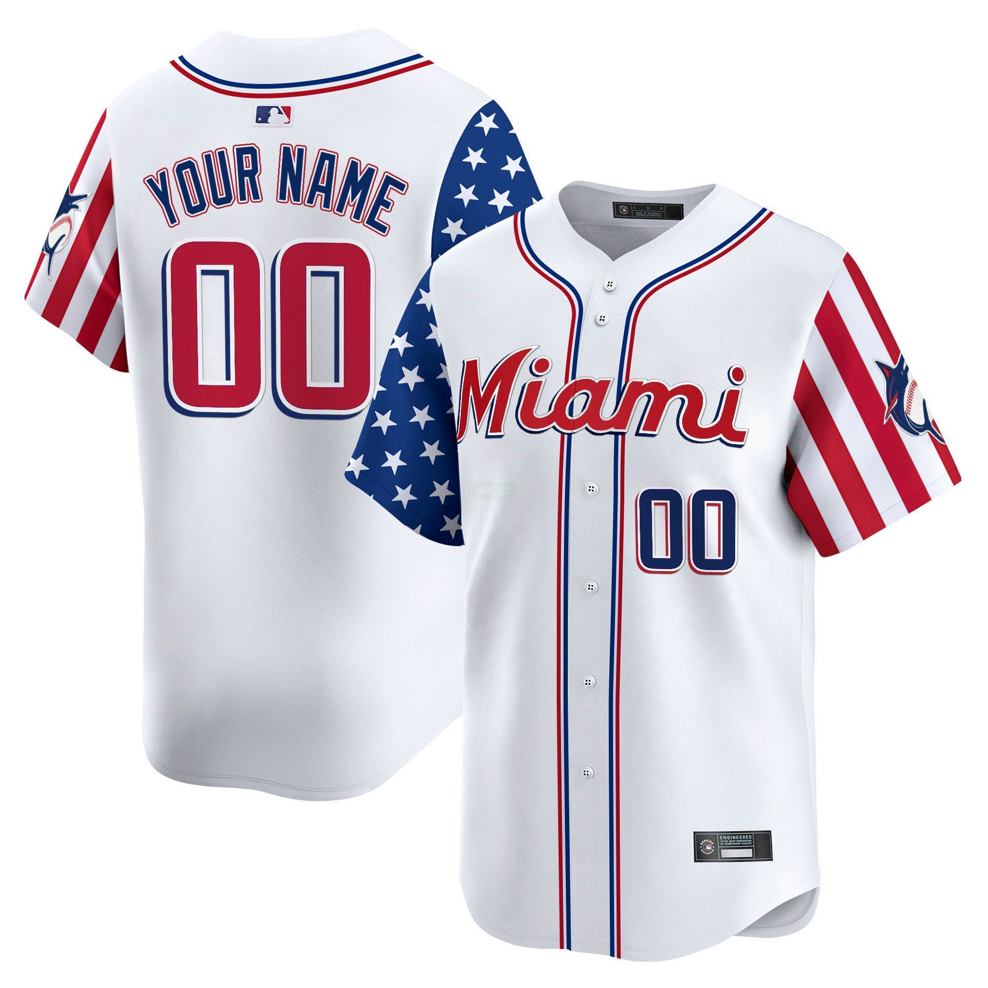 Camisa MLB Miami 2025 Independence Day Vapor Premier Limited Jersey