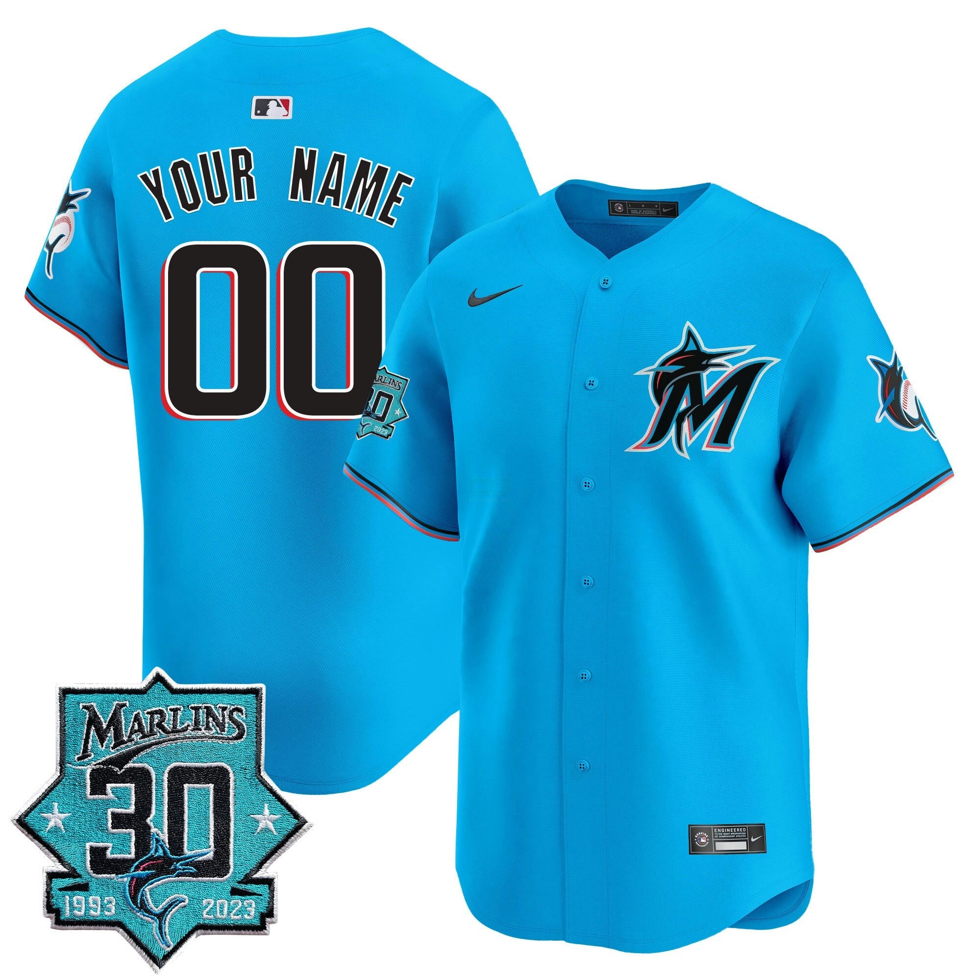 Camisa MLB Miami 30 Seasons Anniversary Patch Vapor Premier Limited Jersey