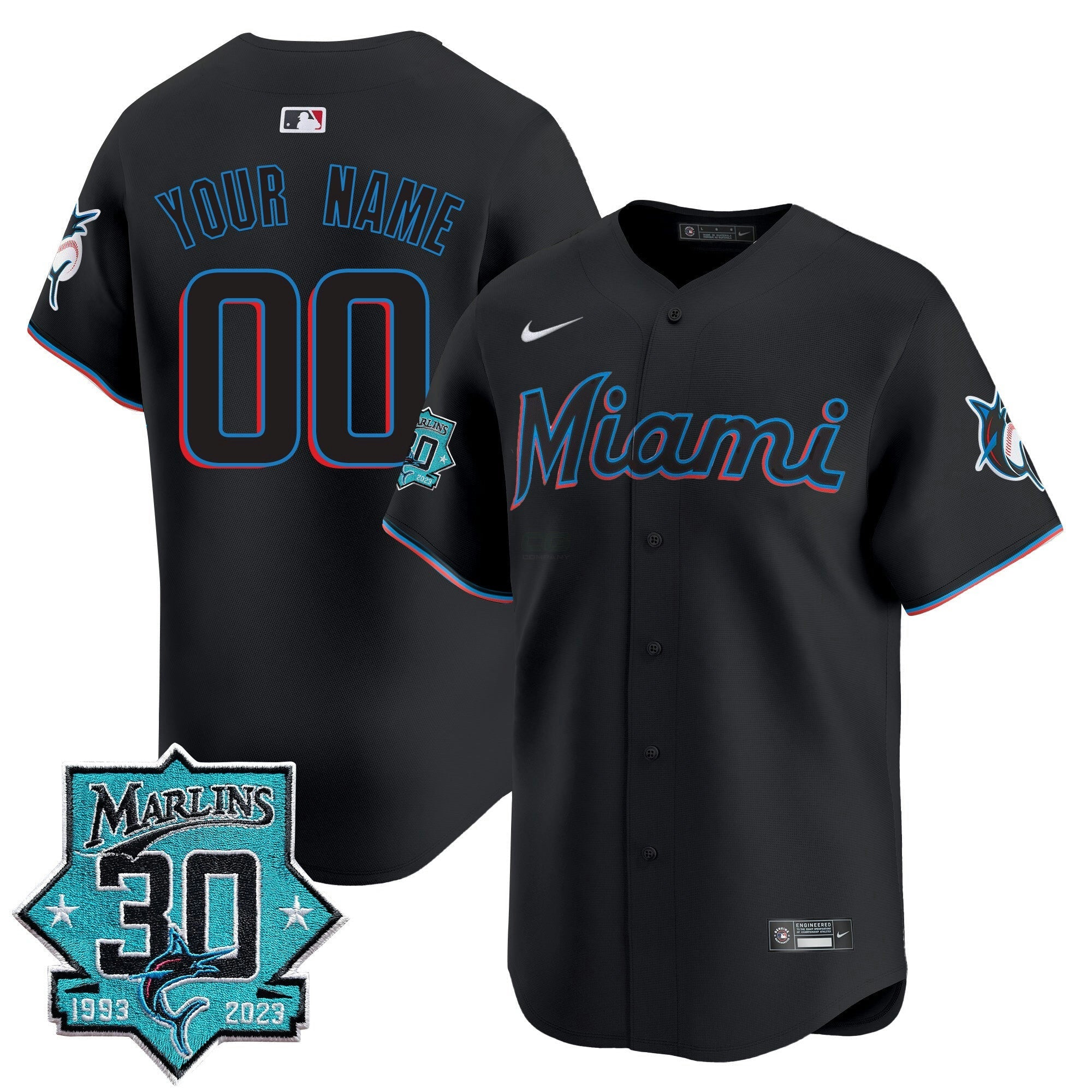 Camisa MLB Miami 30 Seasons Anniversary Patch Vapor Premier Limited Jersey