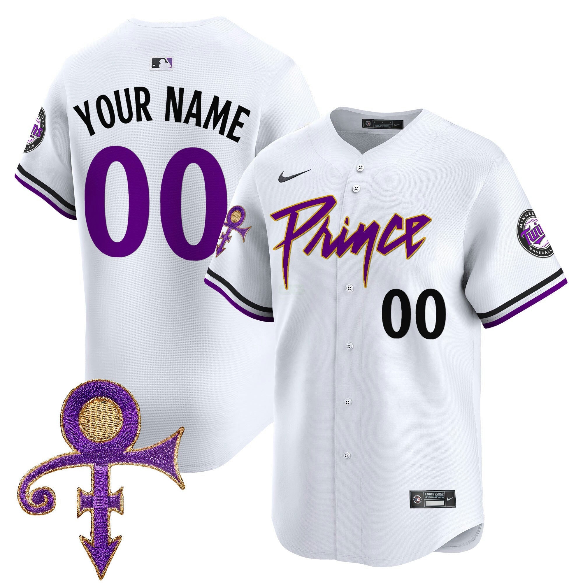 Camisa MLB Minnesota Prince Patch Vapor Premier Limited Jersey