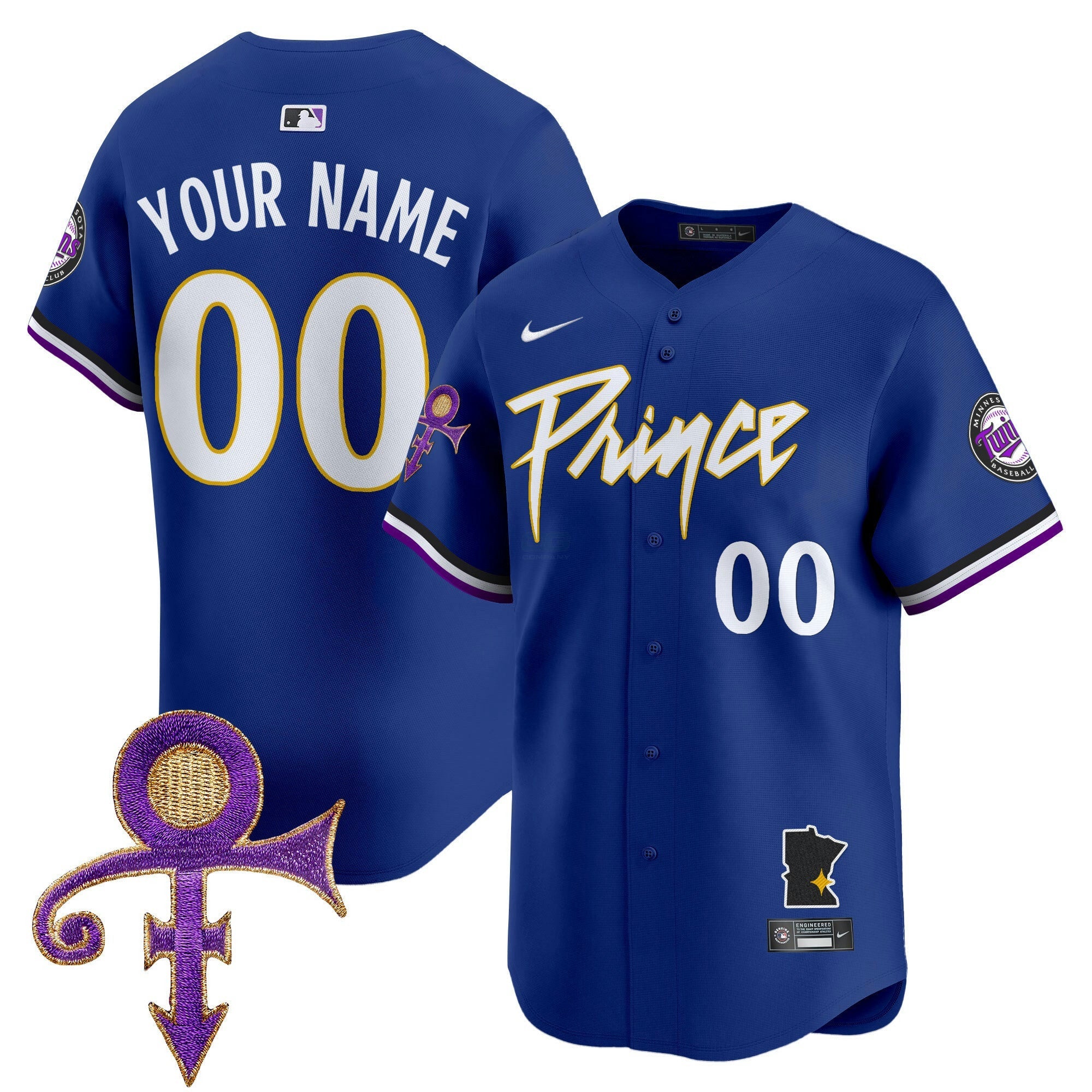 Camisa MLB Minnesota Prince Patch Vapor Premier Limited Jersey V2