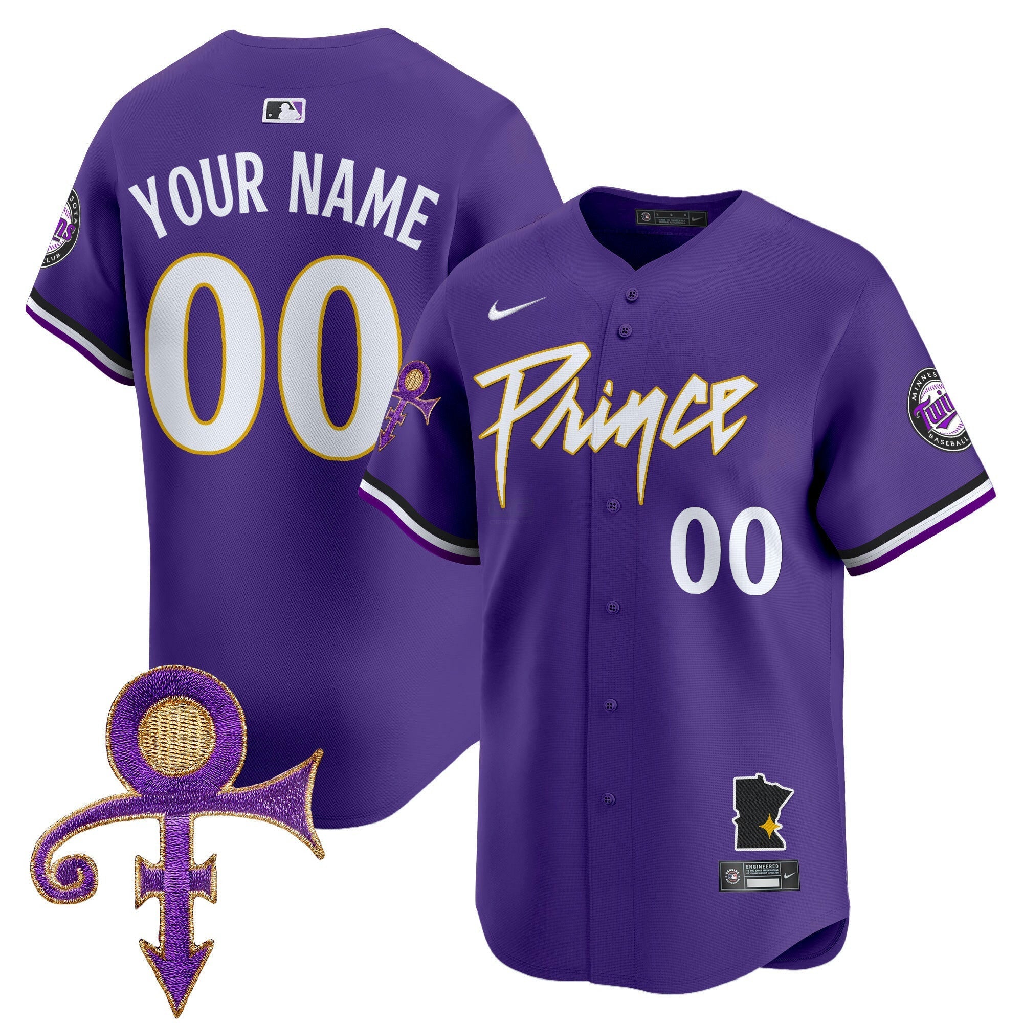 Camisa MLB Minnesota Prince Patch Vapor Premier Limited Jersey V2