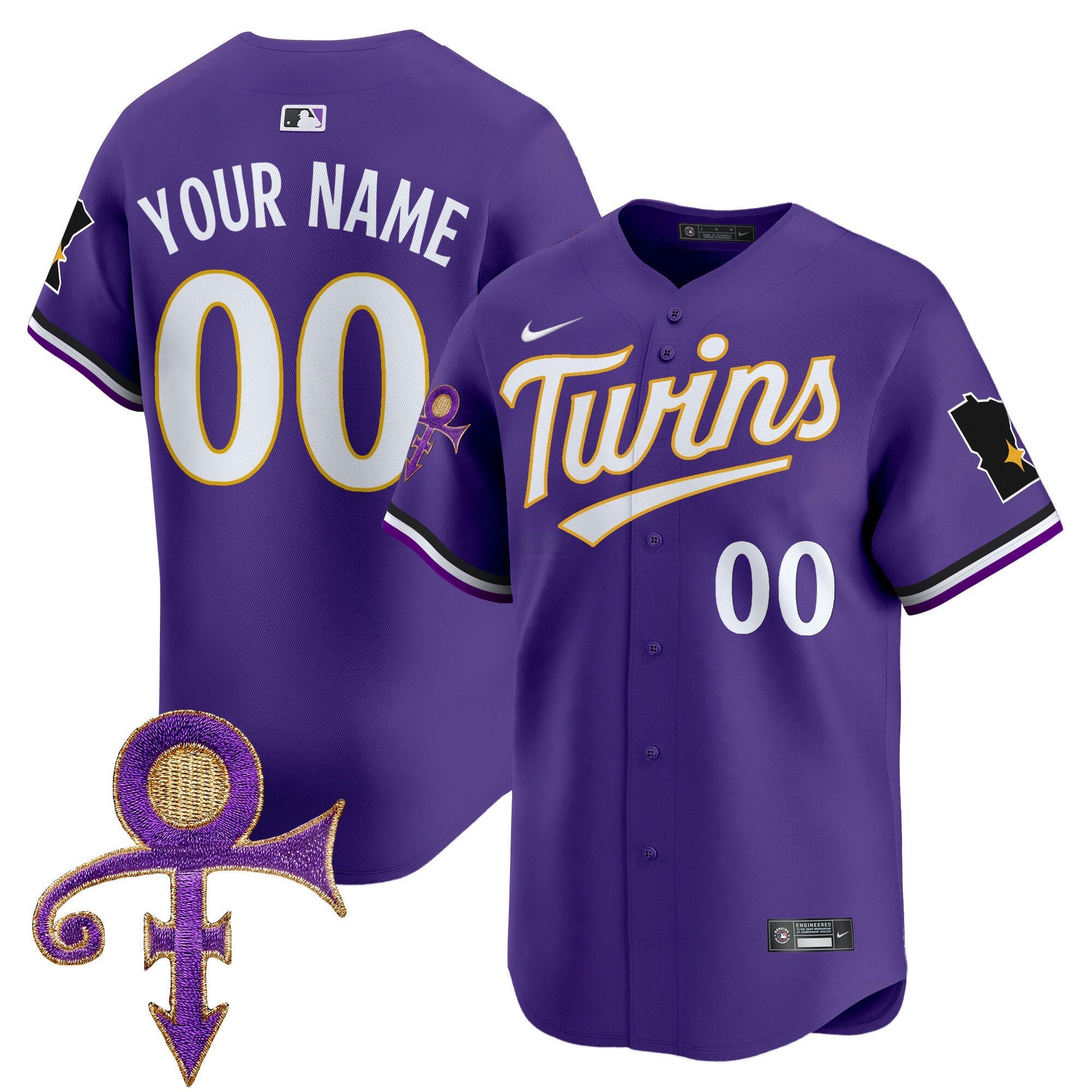 Camisa MLB Minnesota Prince Patch Vapor Premier Limited Jersey V3