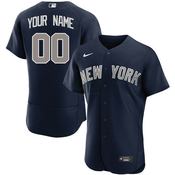 Camisa MLB New York Custom Name And Number Azul Marinho Jersey