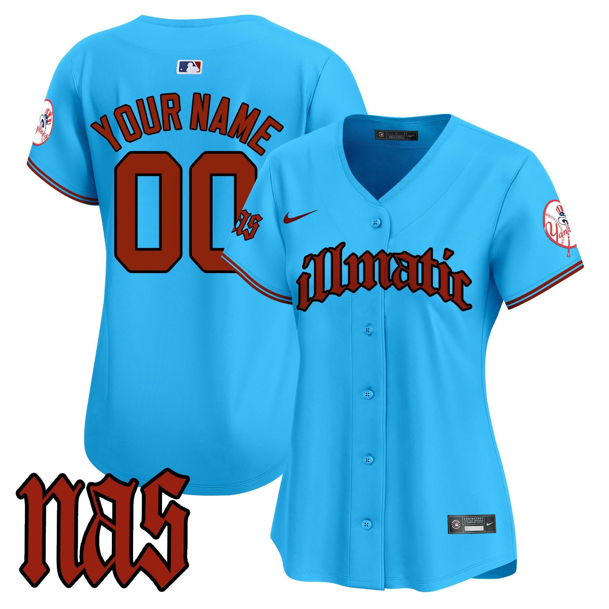 Camisa MLB New York Nas Illmatic Vapor Premier Limited Jersey