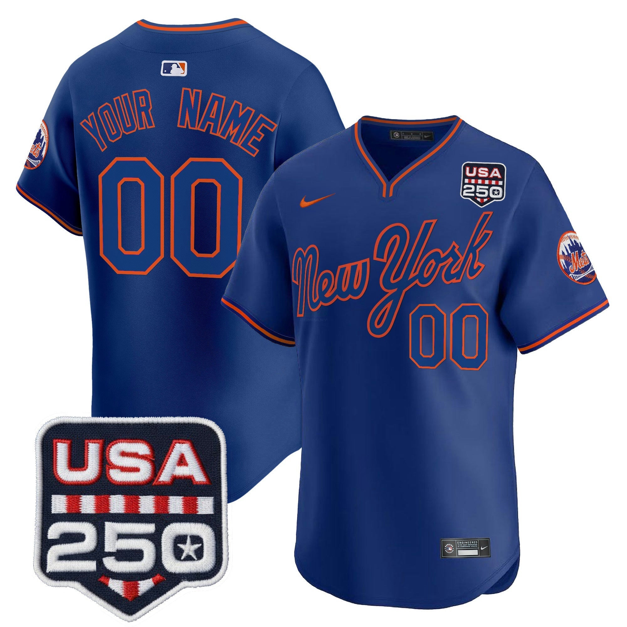 Camisa MLB New York Road Alternativa & 250America Patch Vapor Limited Jersey