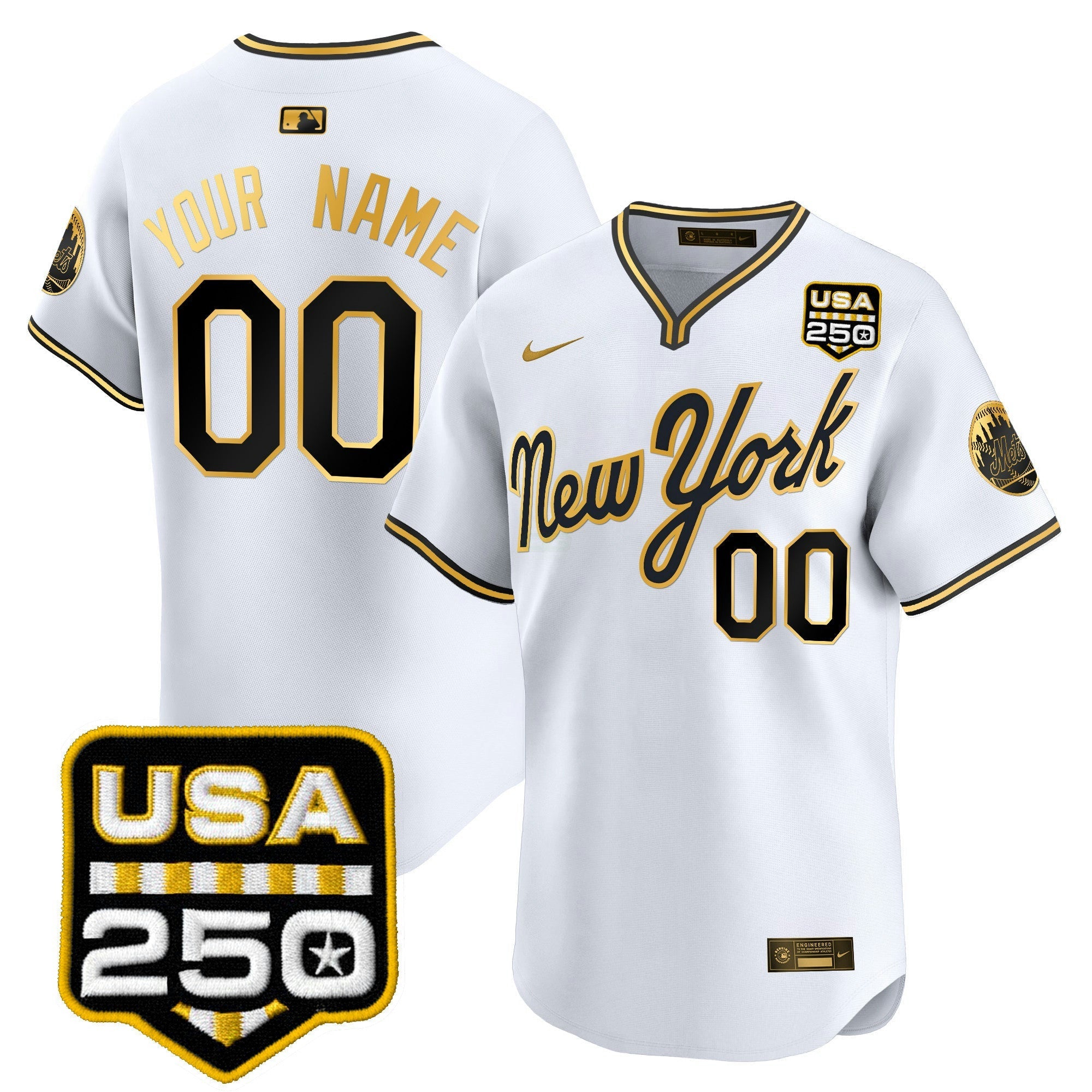 Camisa MLB New York Road Alternativa & 250America Patch Vapor Limited Jersey