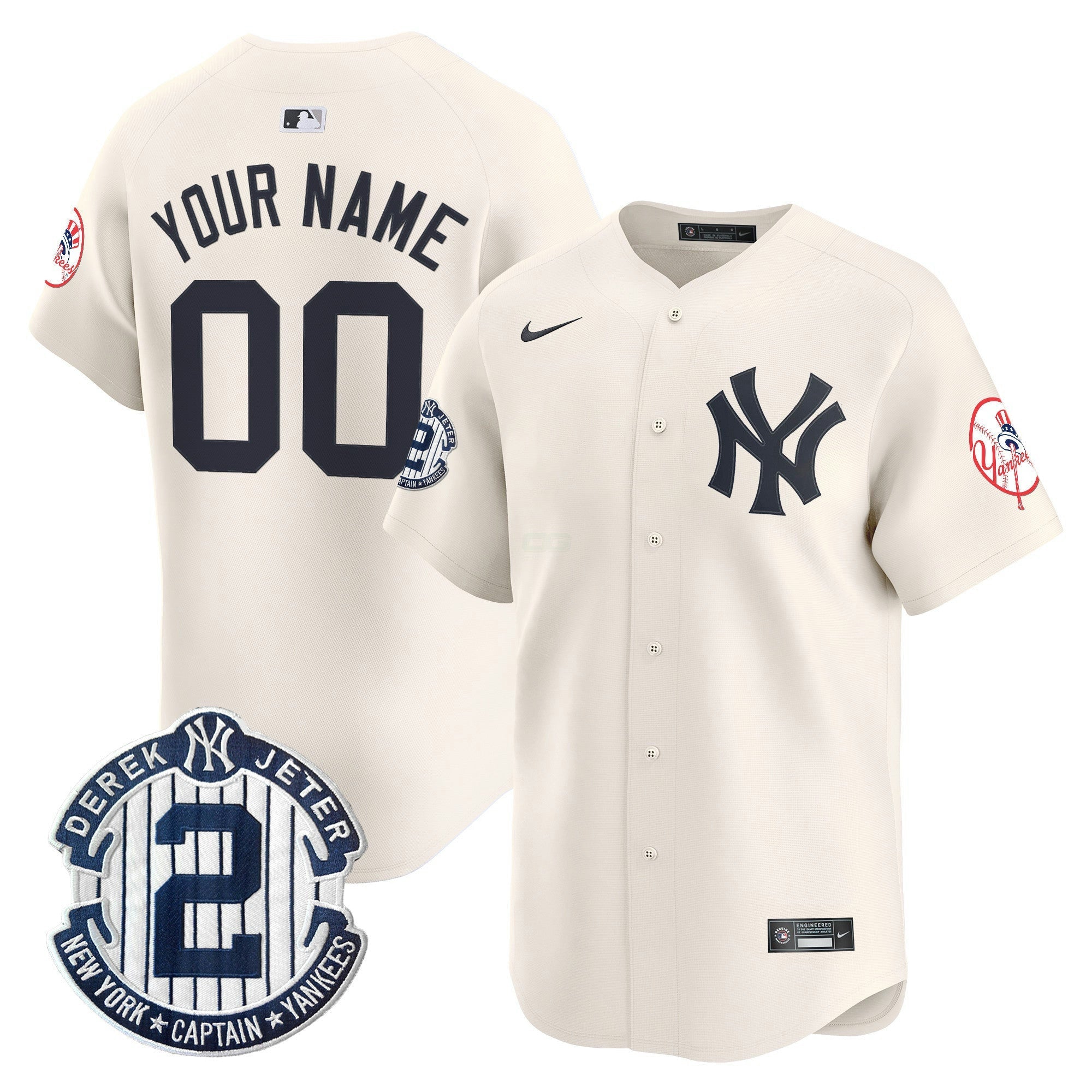 Camisa MLB New York Throwback Vapor Premier Limited Jersey – Derek Jeter Patch