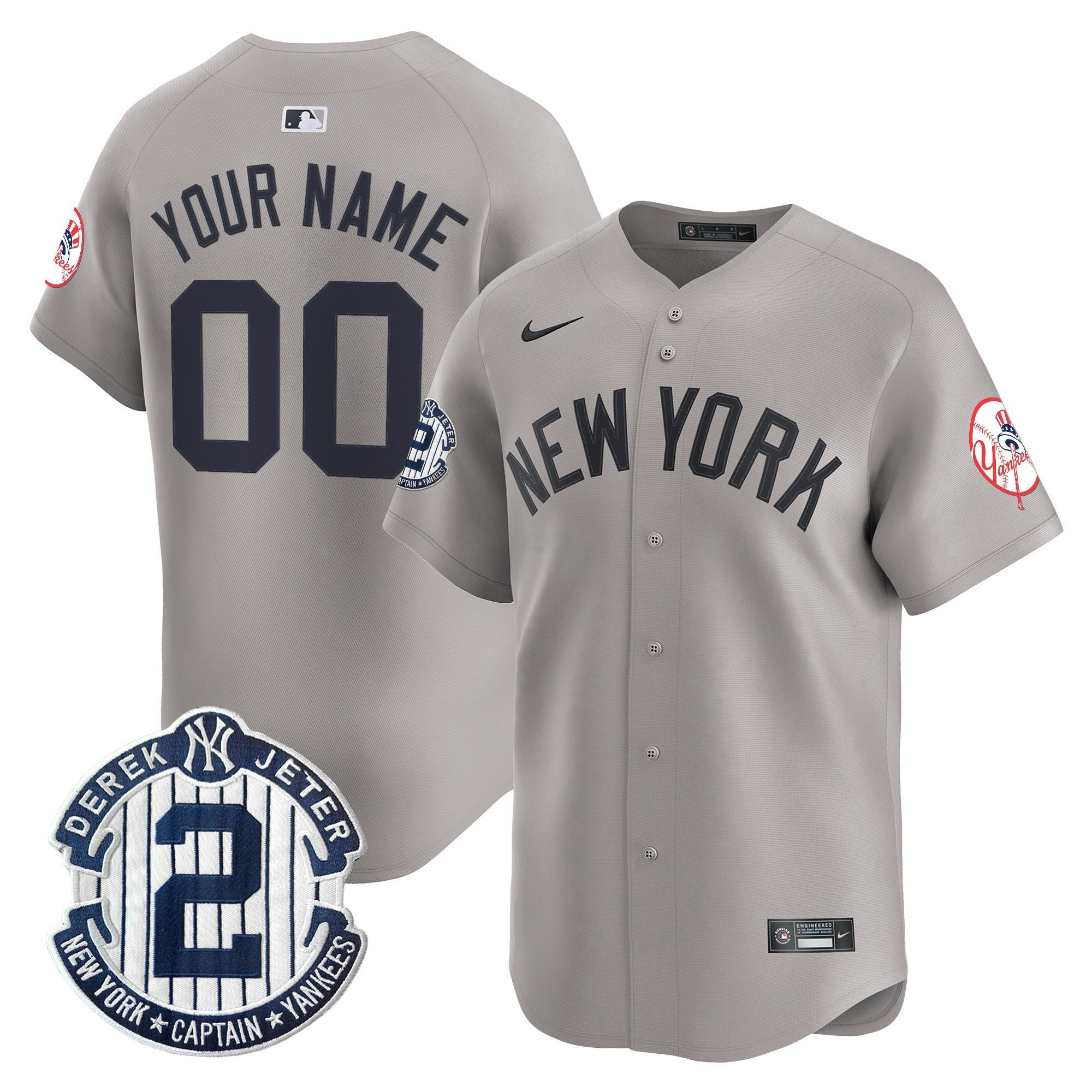 Camisa MLB New York Throwback Vapor Premier Limited Jersey – Derek Jeter Patch