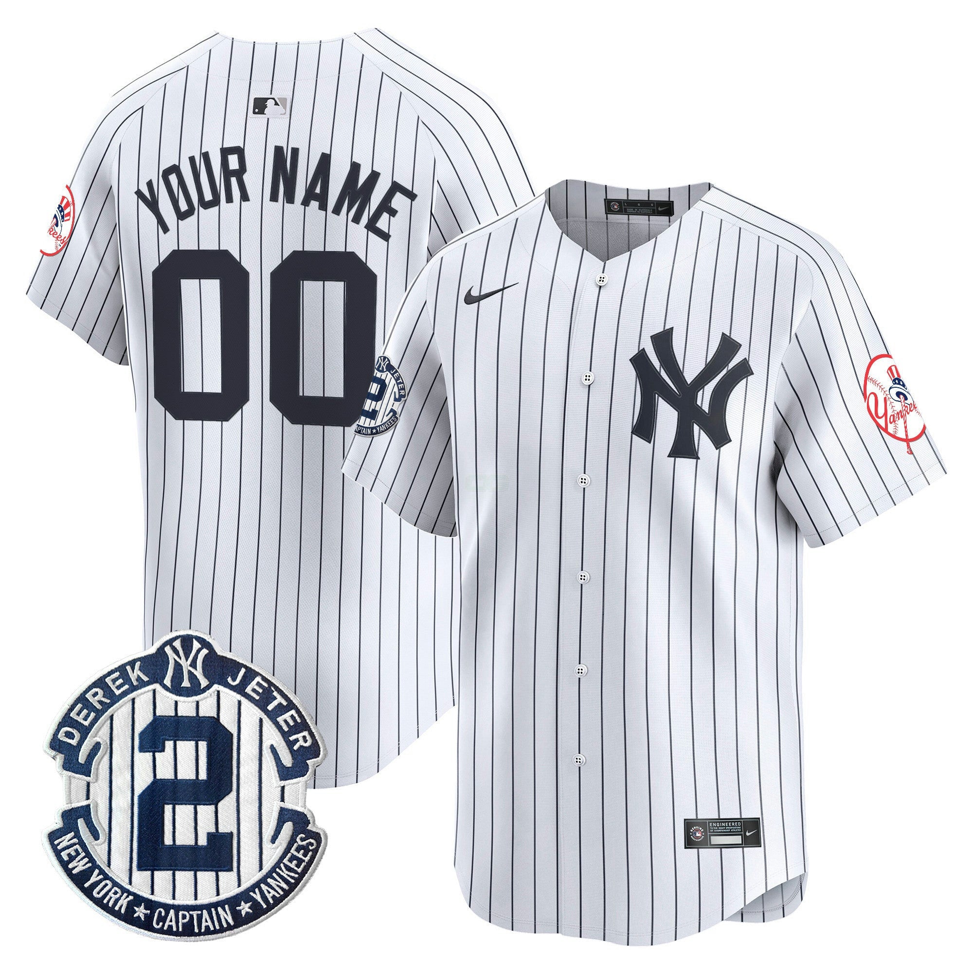 Camisa MLB New York Throwback Vapor Premier Limited Jersey – Derek Jeter Patch
