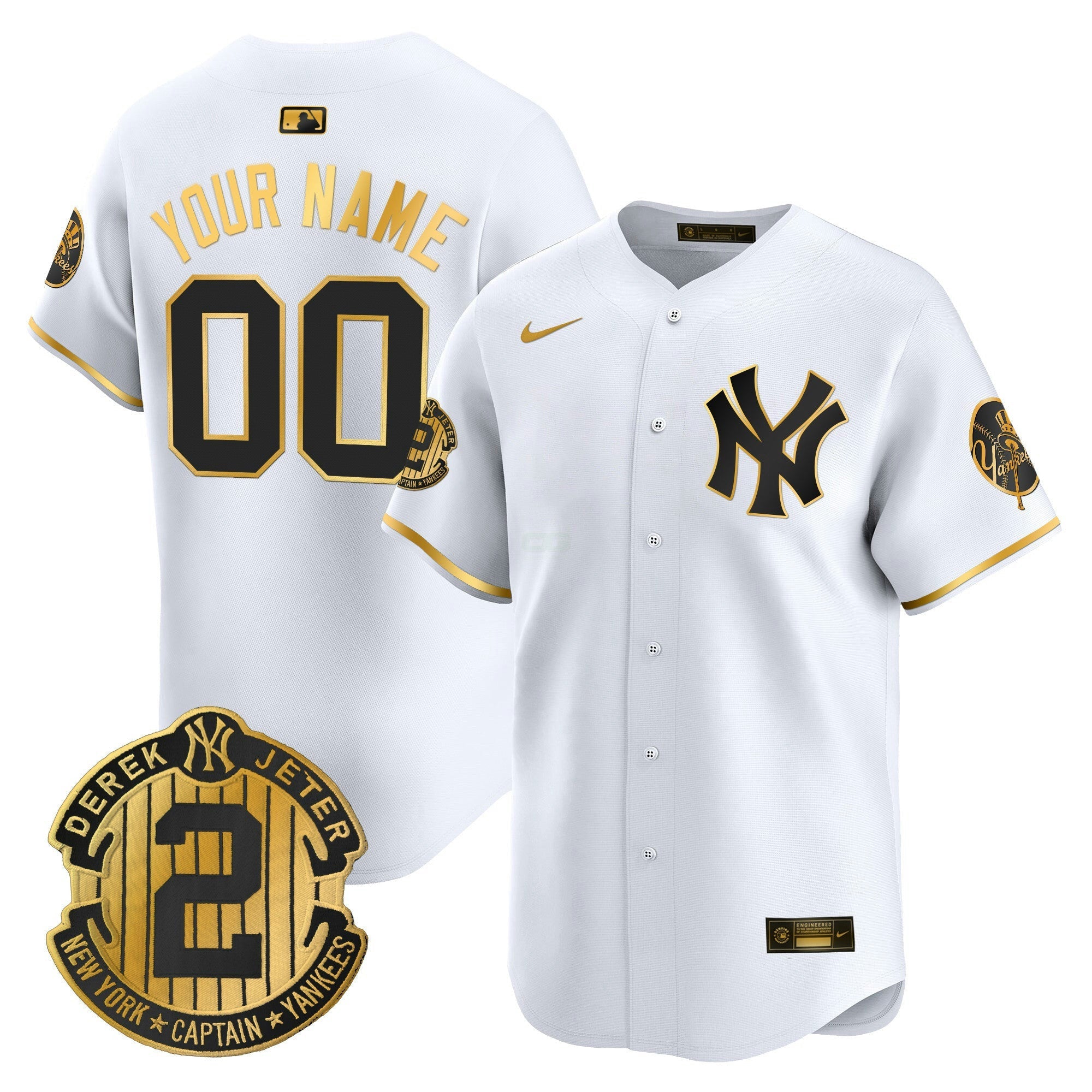 Camisa MLB New York Throwback Vapor Premier Limited Jersey – Derek Jeter Patch