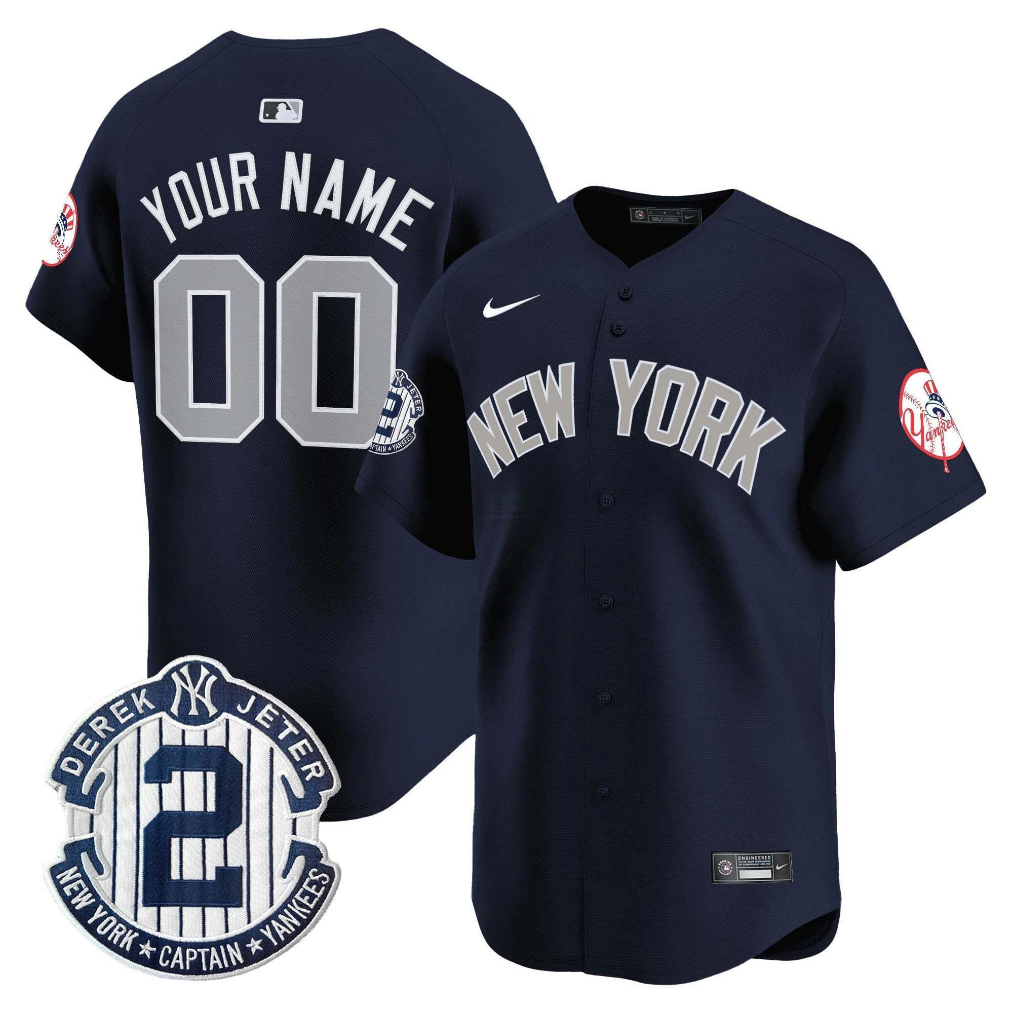 Camisa MLB New York Throwback Vapor Premier Limited Jersey – Derek Jeter Patch
