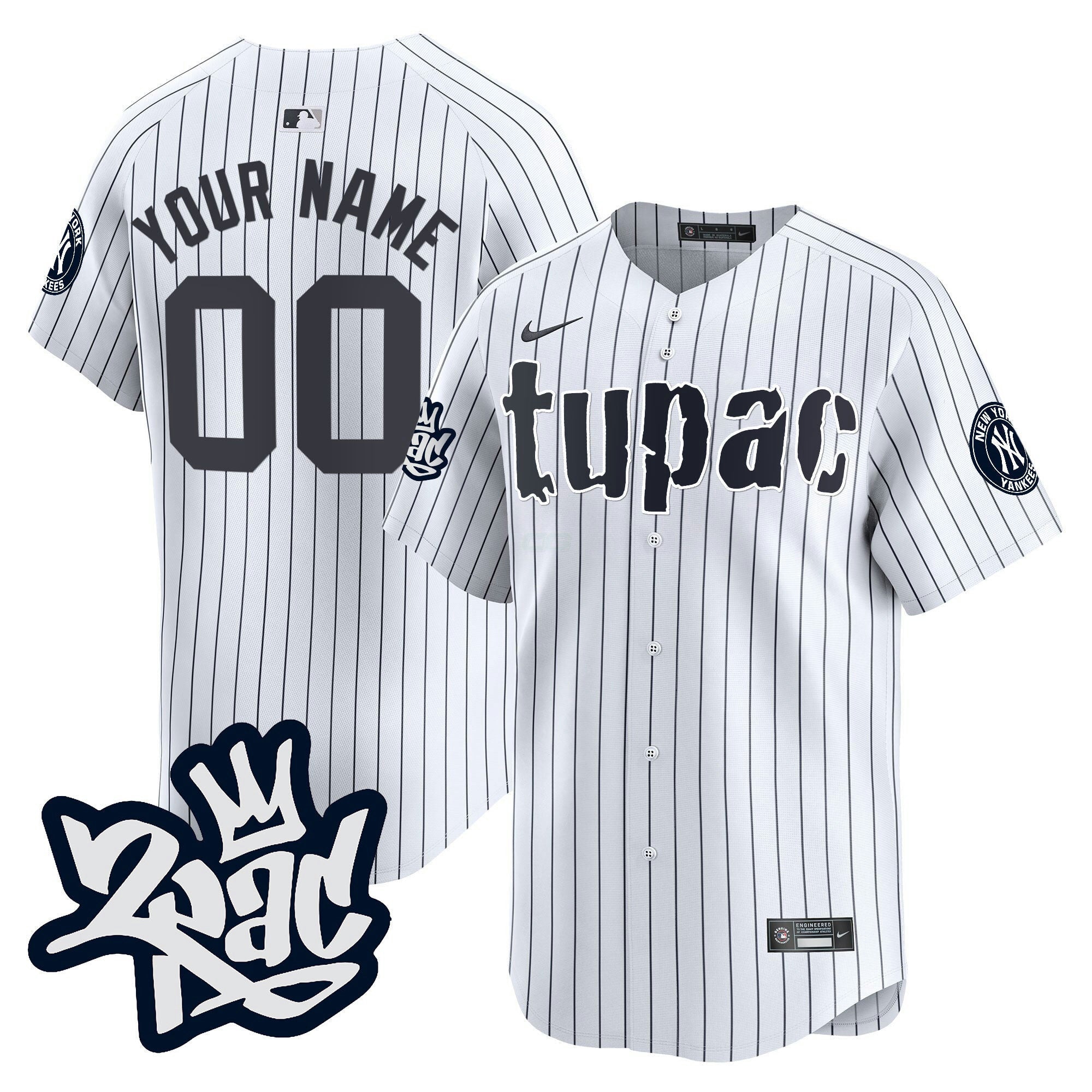 Camisa MLB New York Tupac Shakur Vapor Premier Limited Jersey