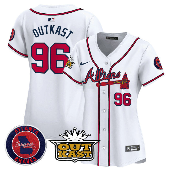 Camisa MLB OutKast Atlanta Atliens White Vapor Premier Limited Jersey - Outkast