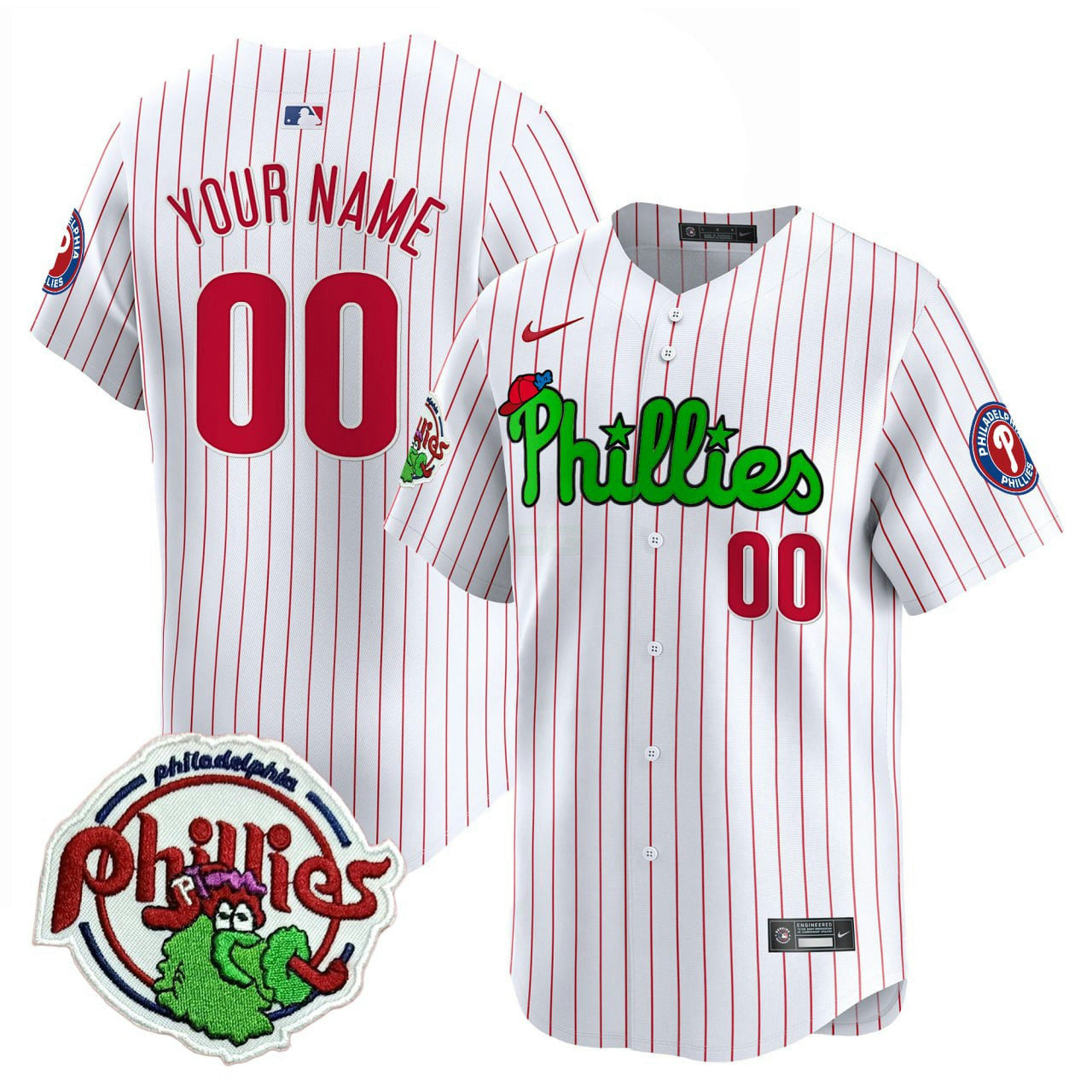 Camisa MLB Phanatic Patch Branca Pinstripe Vapor Special Jersey
