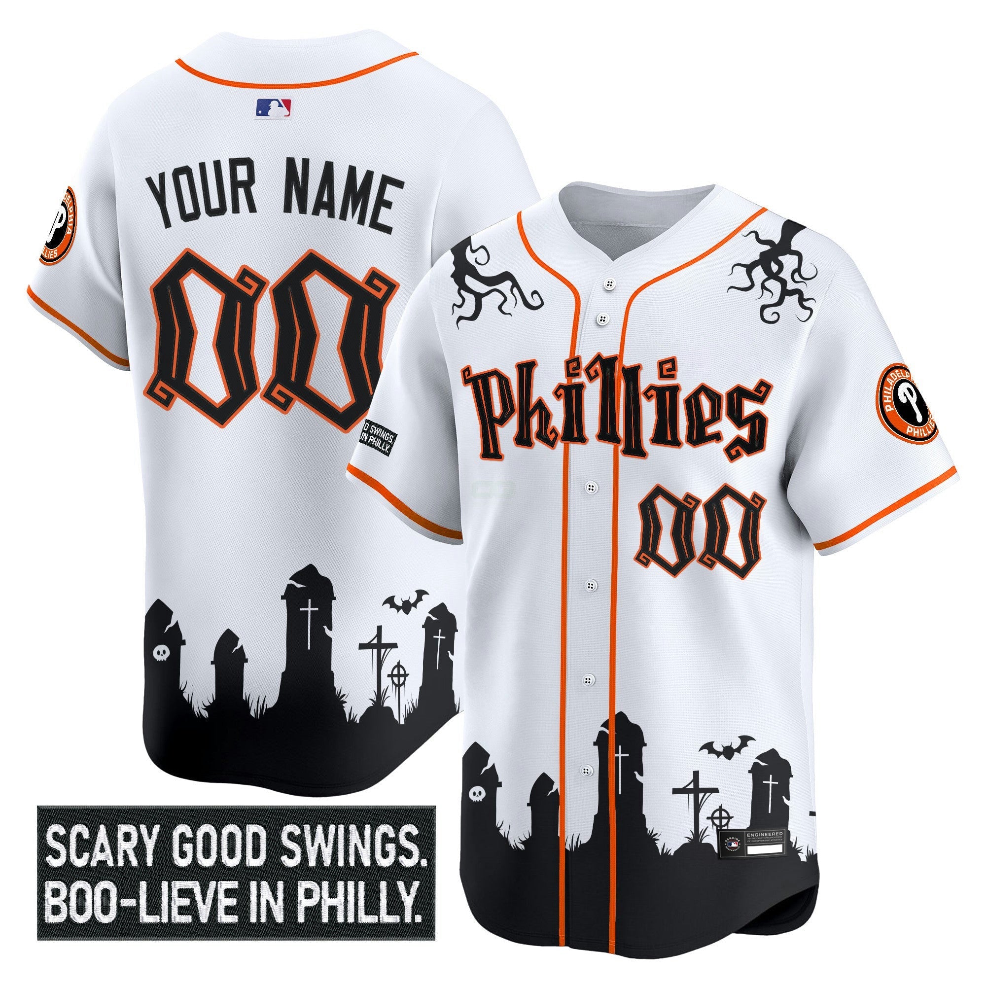 Camisa MLB Philadelphia ‘Halloween Spooky Edition’ Premier Limited Jersey – Stitched