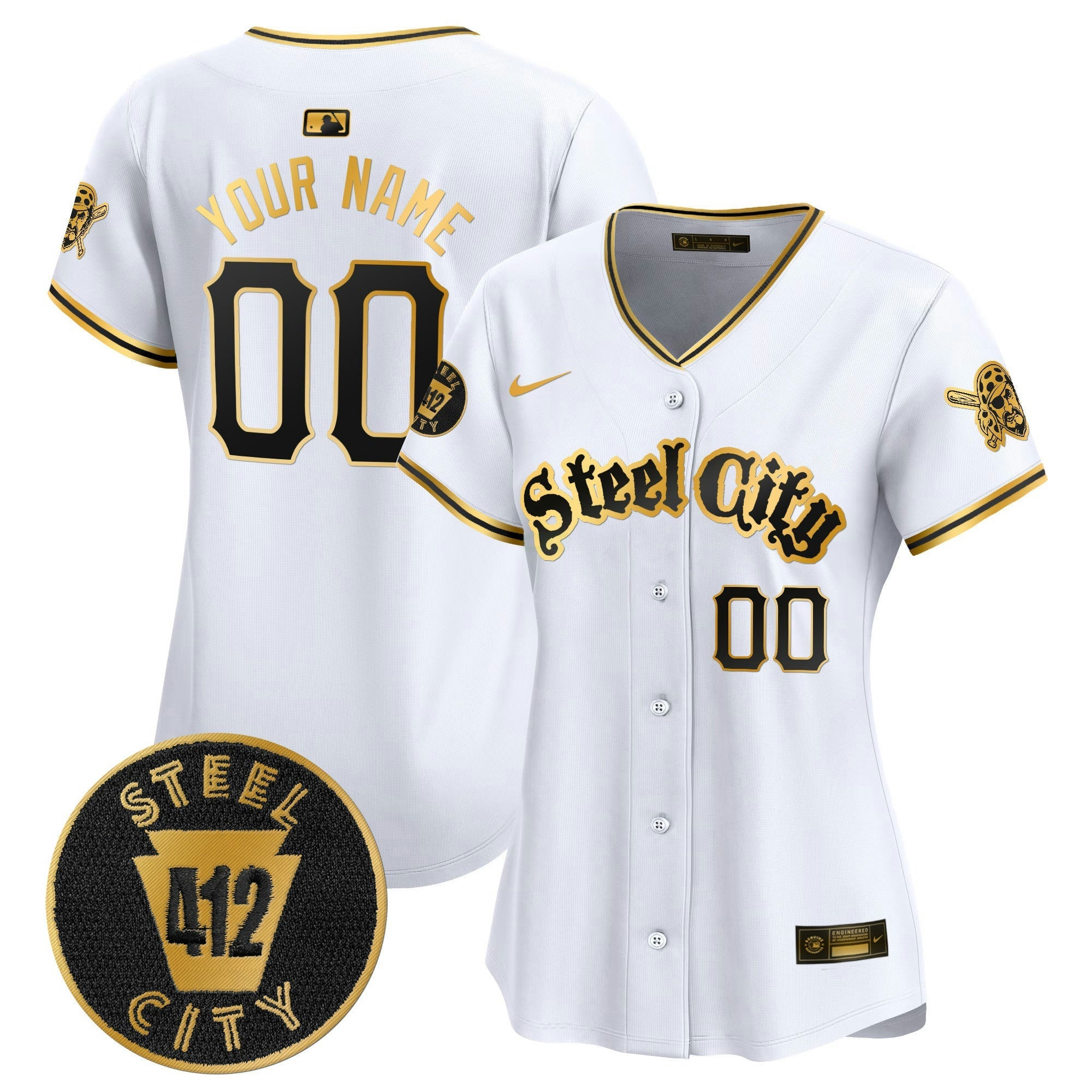 Camisa MLB Pittsburgh 412 Patch Vapor Premier Limited Jersey V5